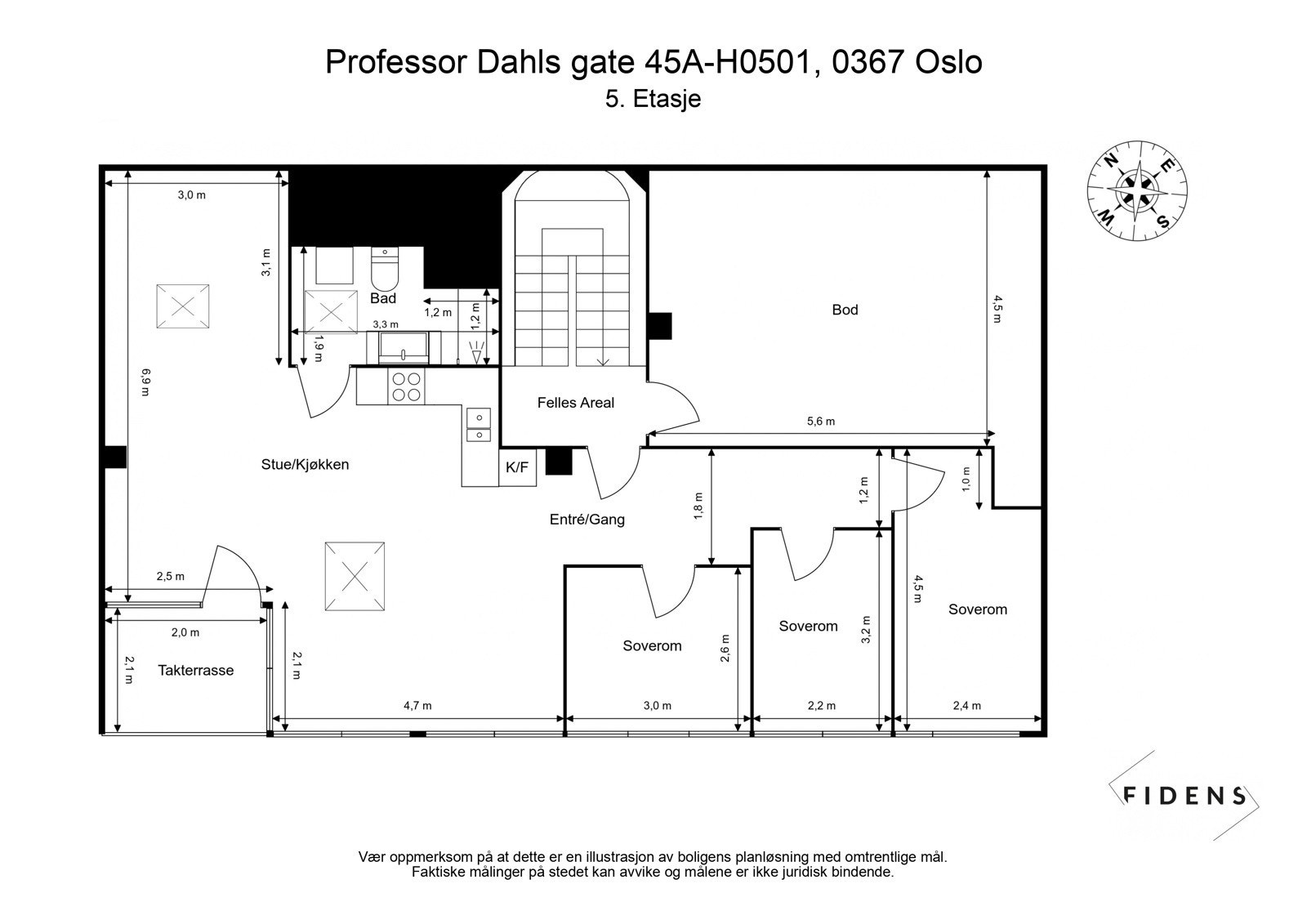 Plantegning for enkel orientering Galleribilde