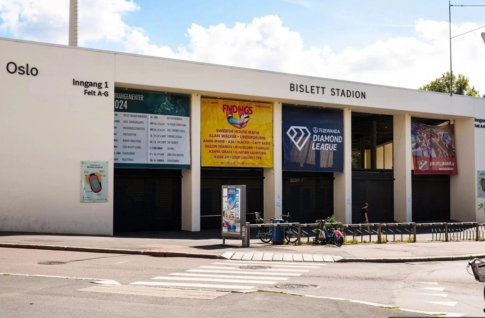 Kort vei til Bislett Stadion. Galleribilde