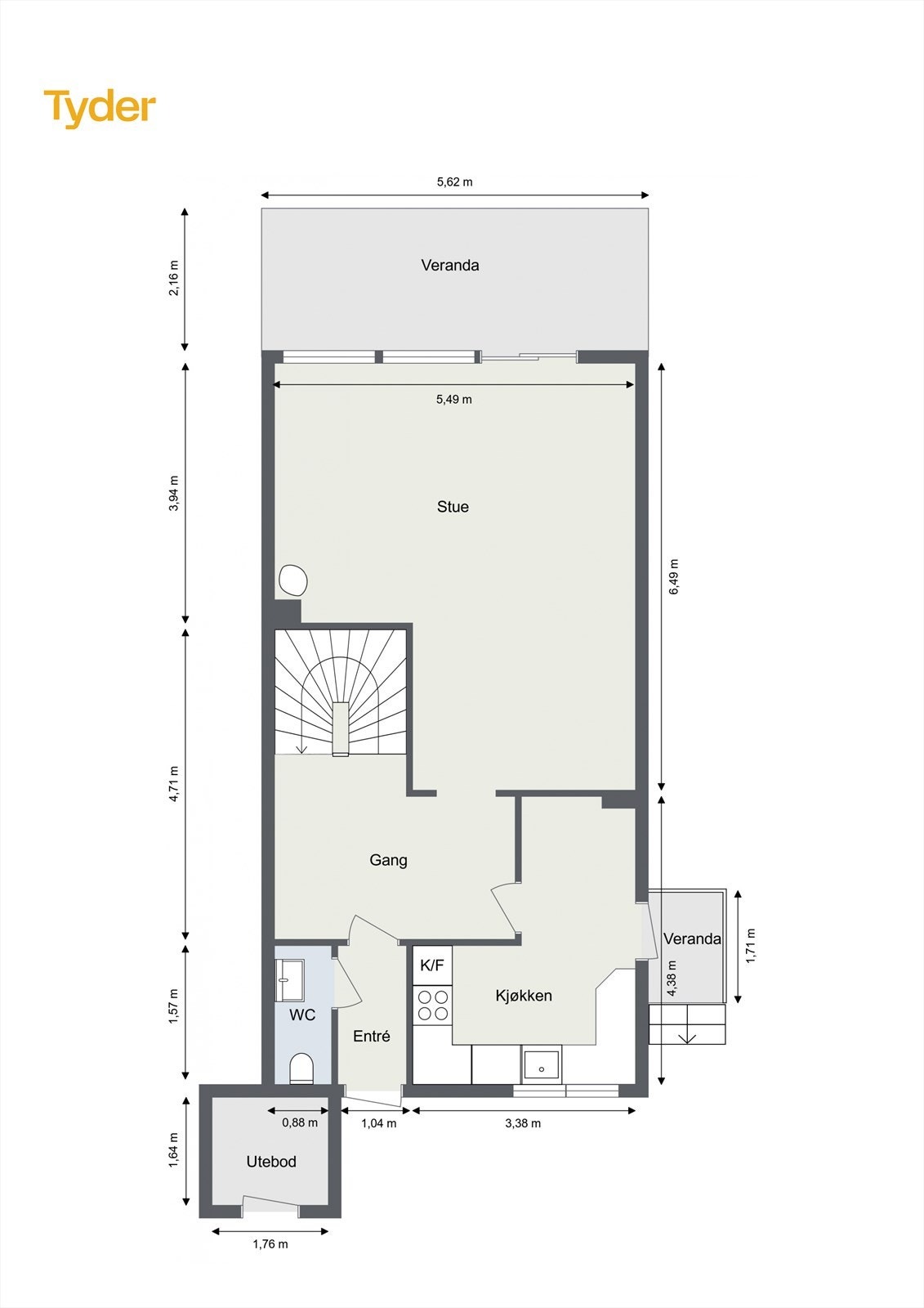 Plantegning 1.Etasje Galleribilde