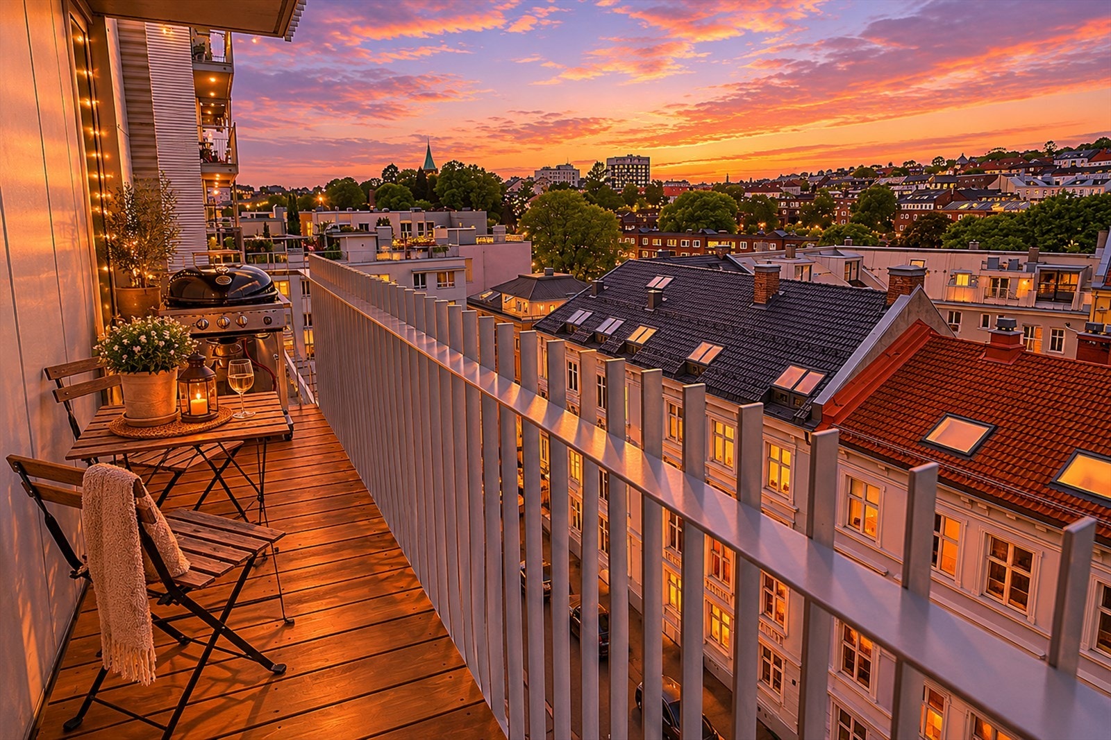 Kveldsstemning generert av KI. Galleribilde