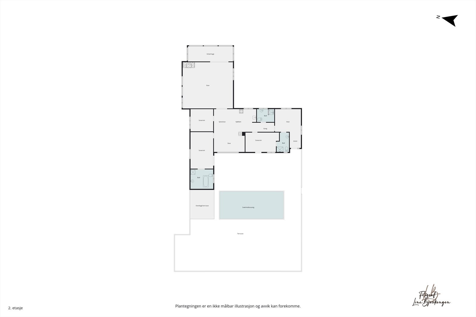 Plantegning hovedetasje Galleribilde