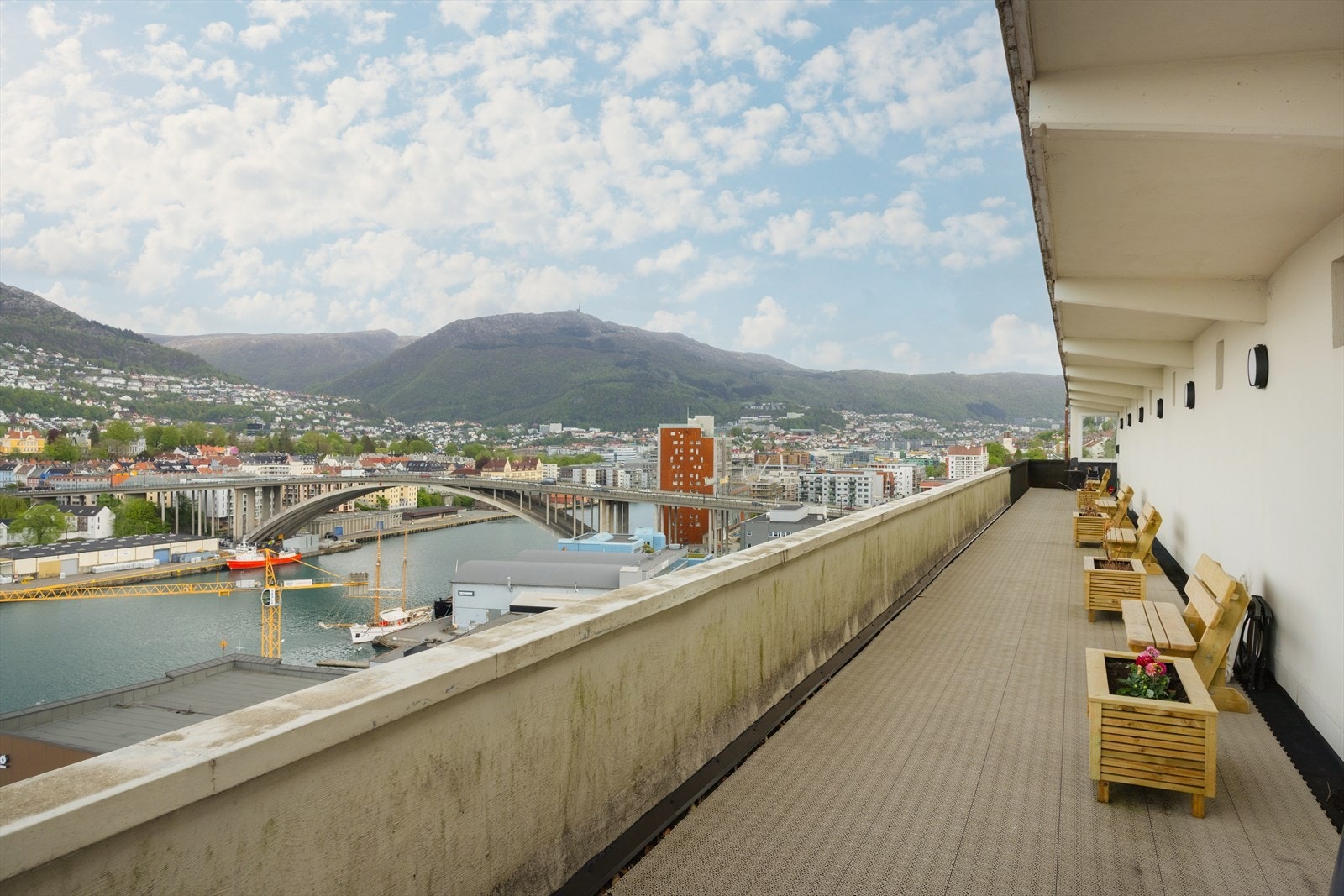 Gode solforhold på takterrassen. Galleribilde