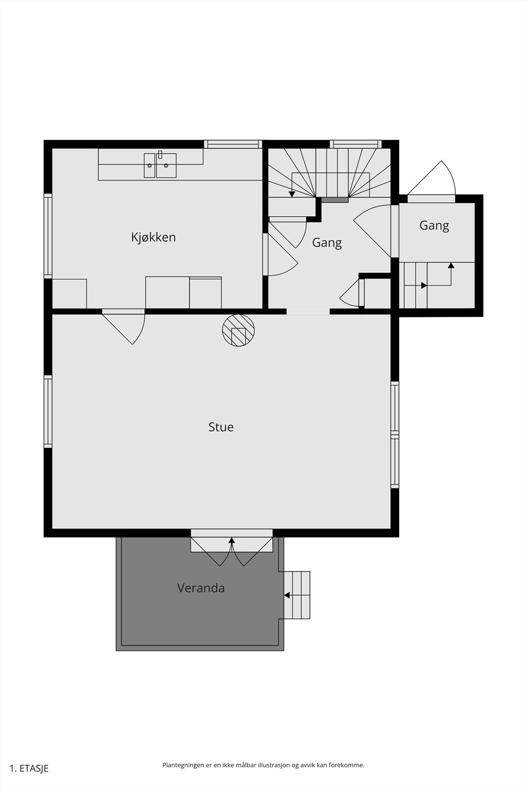 Plantegning av 1. etasje. Galleribilde