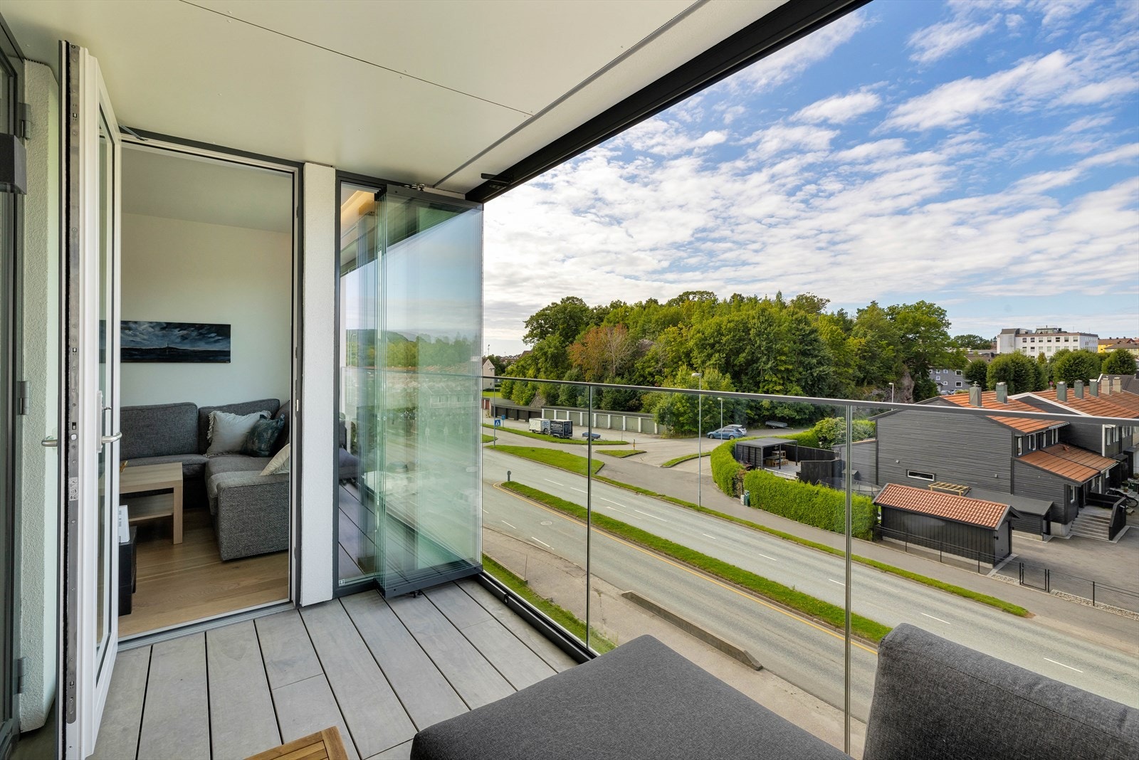 Balkong med glassdører Galleribilde