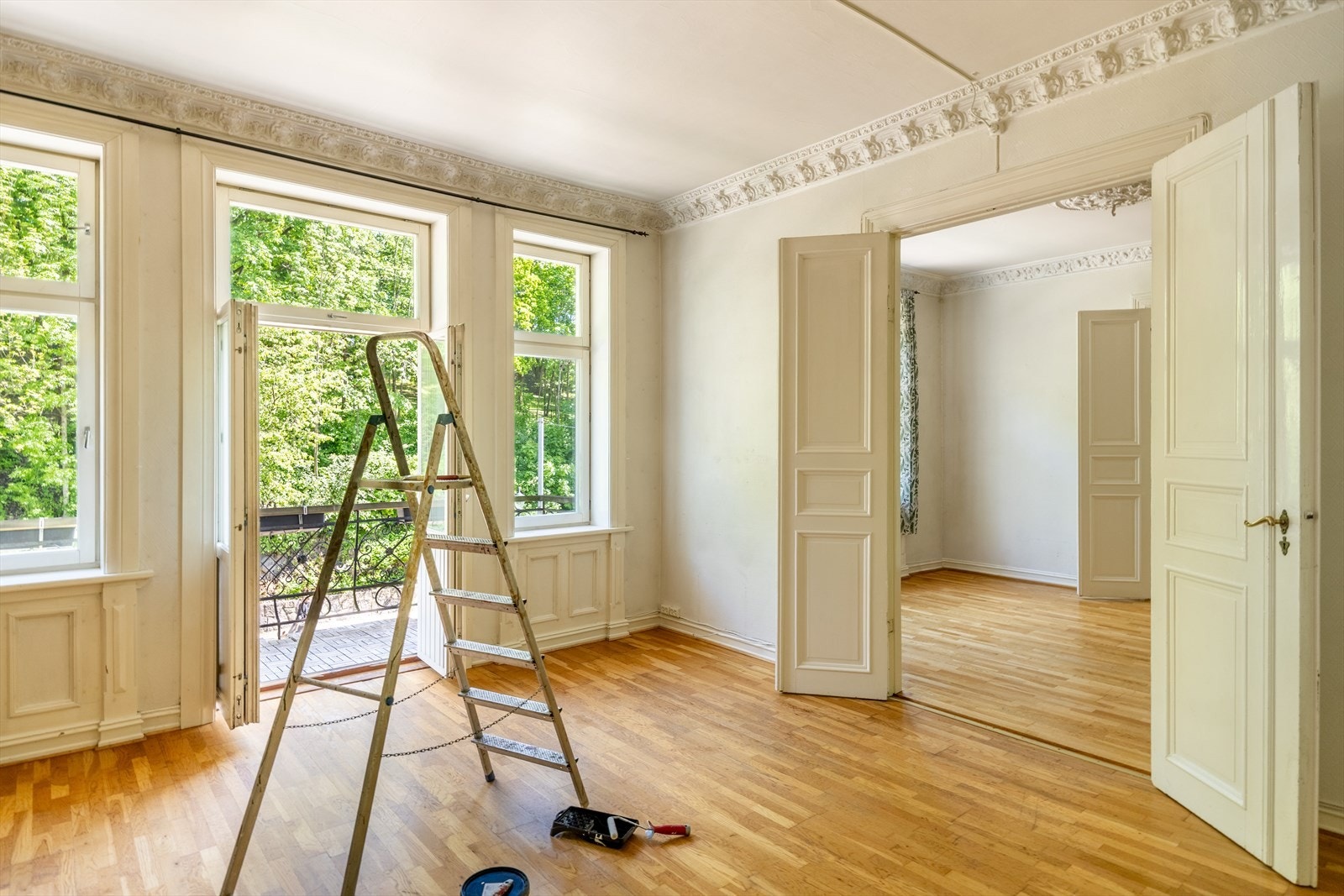 Her har man en sjelden mulighet til å skape sitt eget drømmehjem, samtidig som leilighetens originale detaljer og klassiske særpreg kan bevares Galleribilde