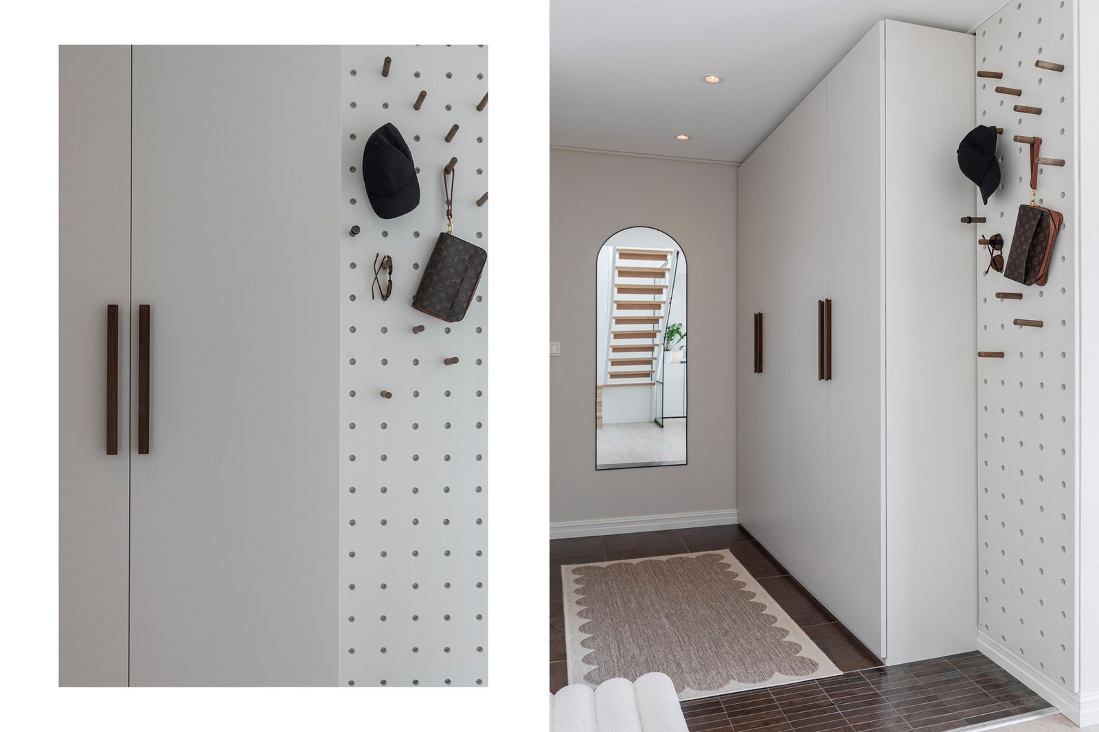 Plassbygd garderobe med smarte oppbevaringsløsninger Galleribilde