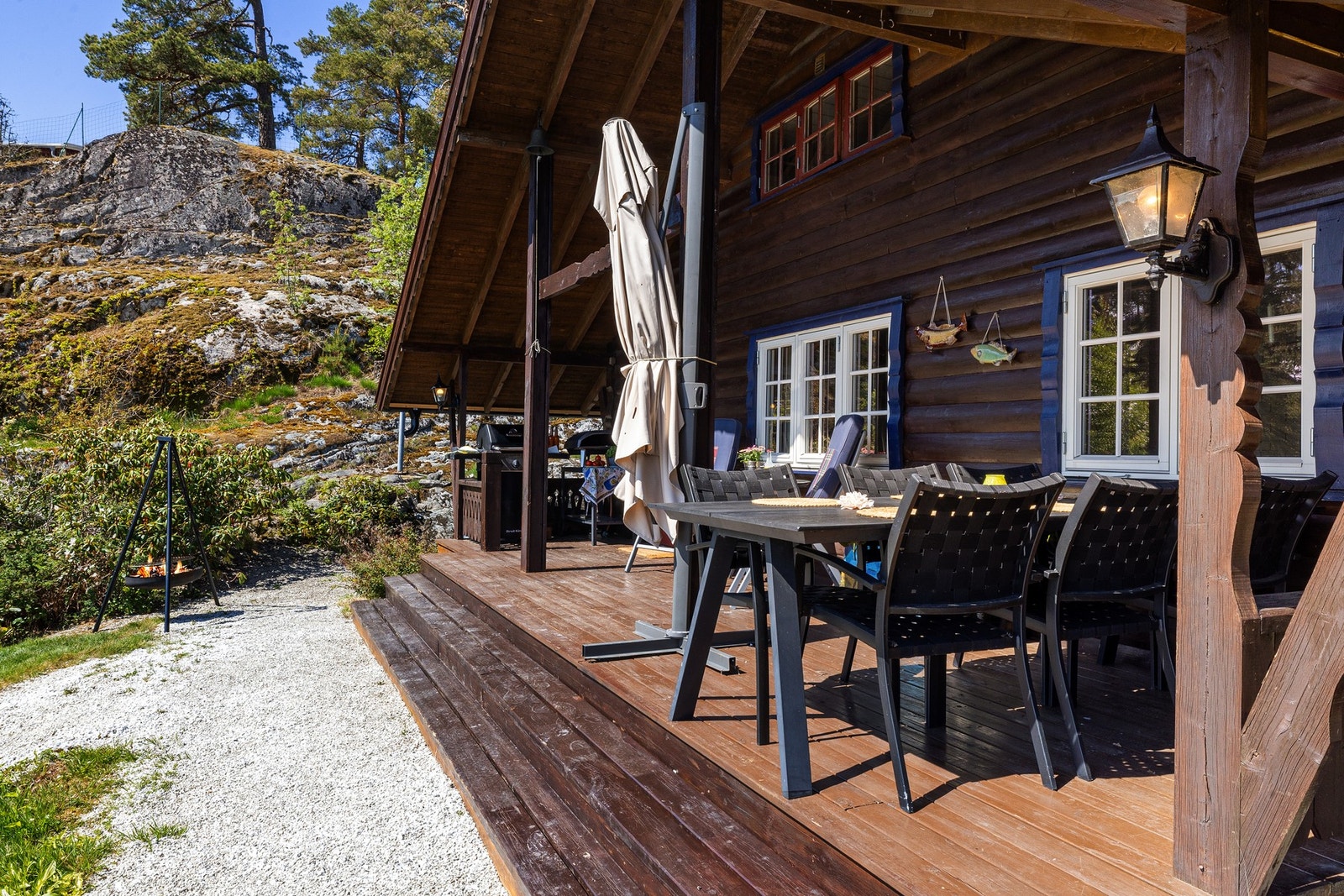 Terrassen er på ca. 15 kvm og er overbygd Galleribilde