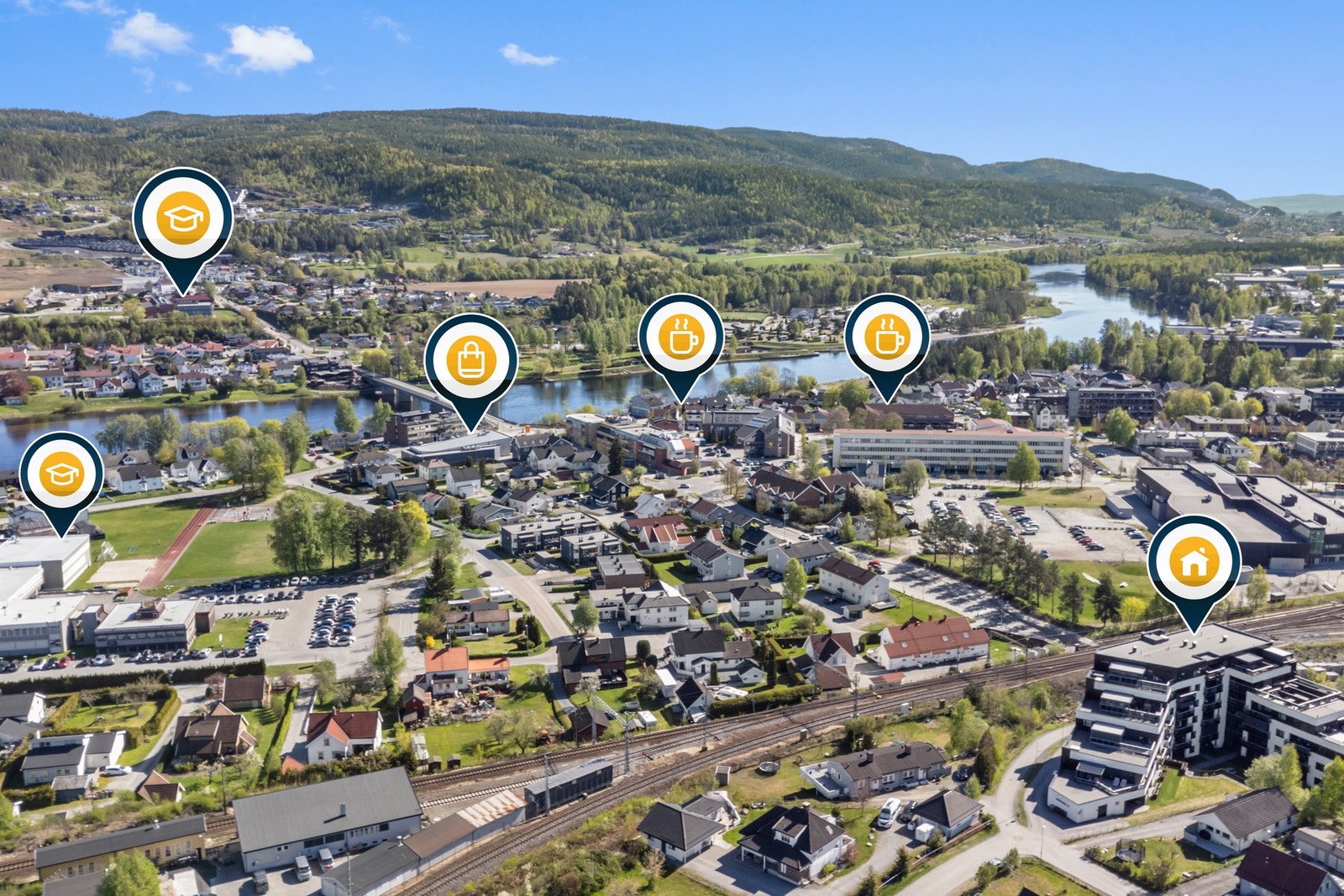 Beliggenhet i Hokksund Galleribilde