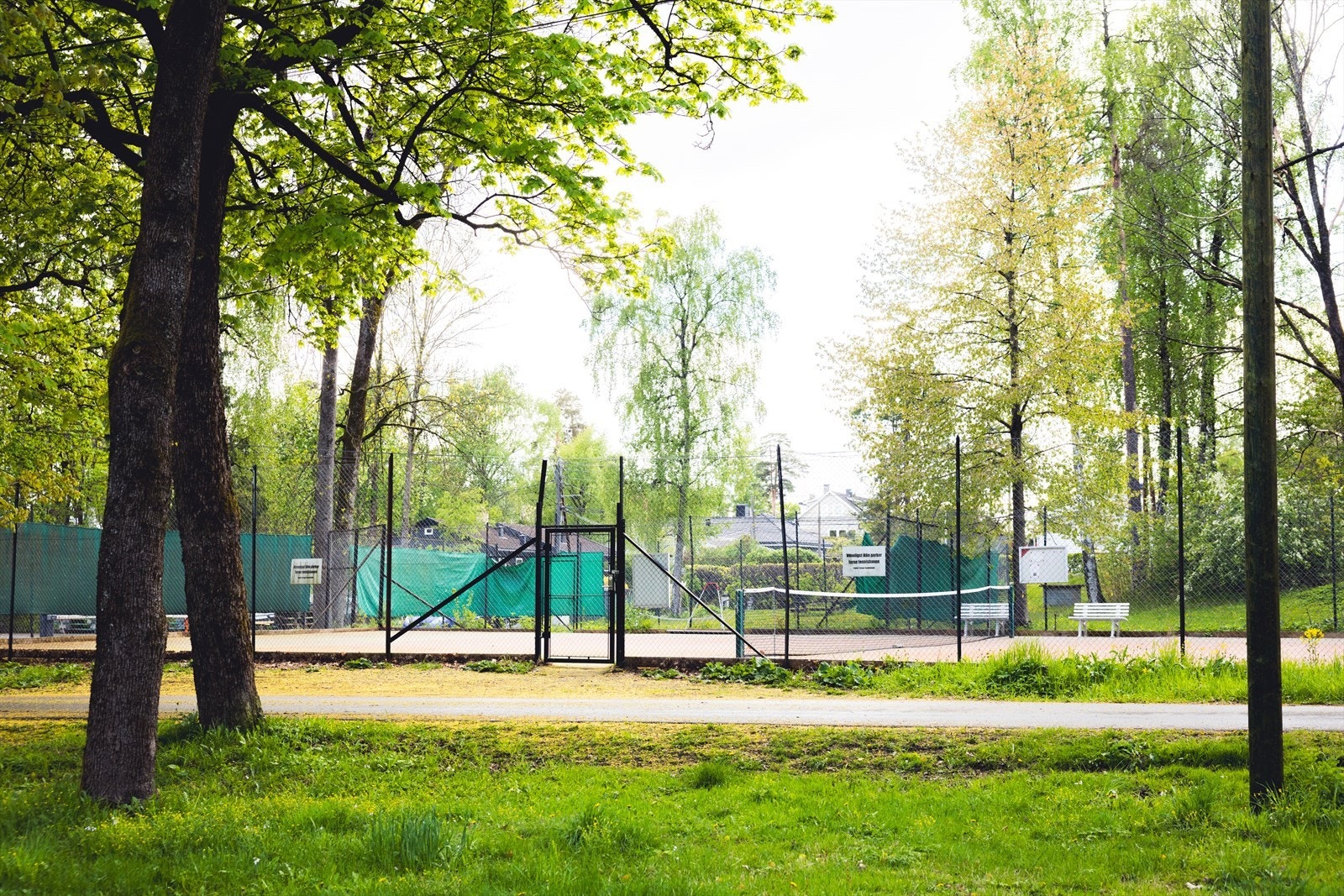 Tennisbanen i Strandparken ligger kun ca. 70 meter fra huset. Galleribilde