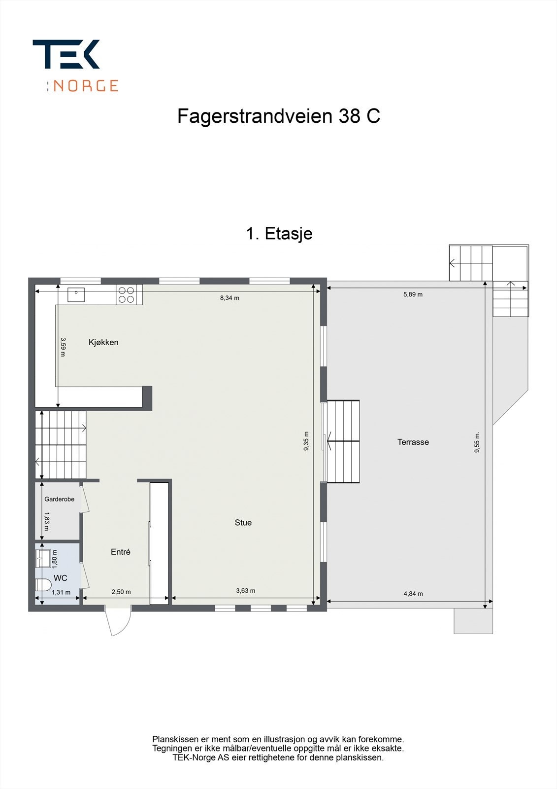 Plantegning 1. etasje. Galleribilde