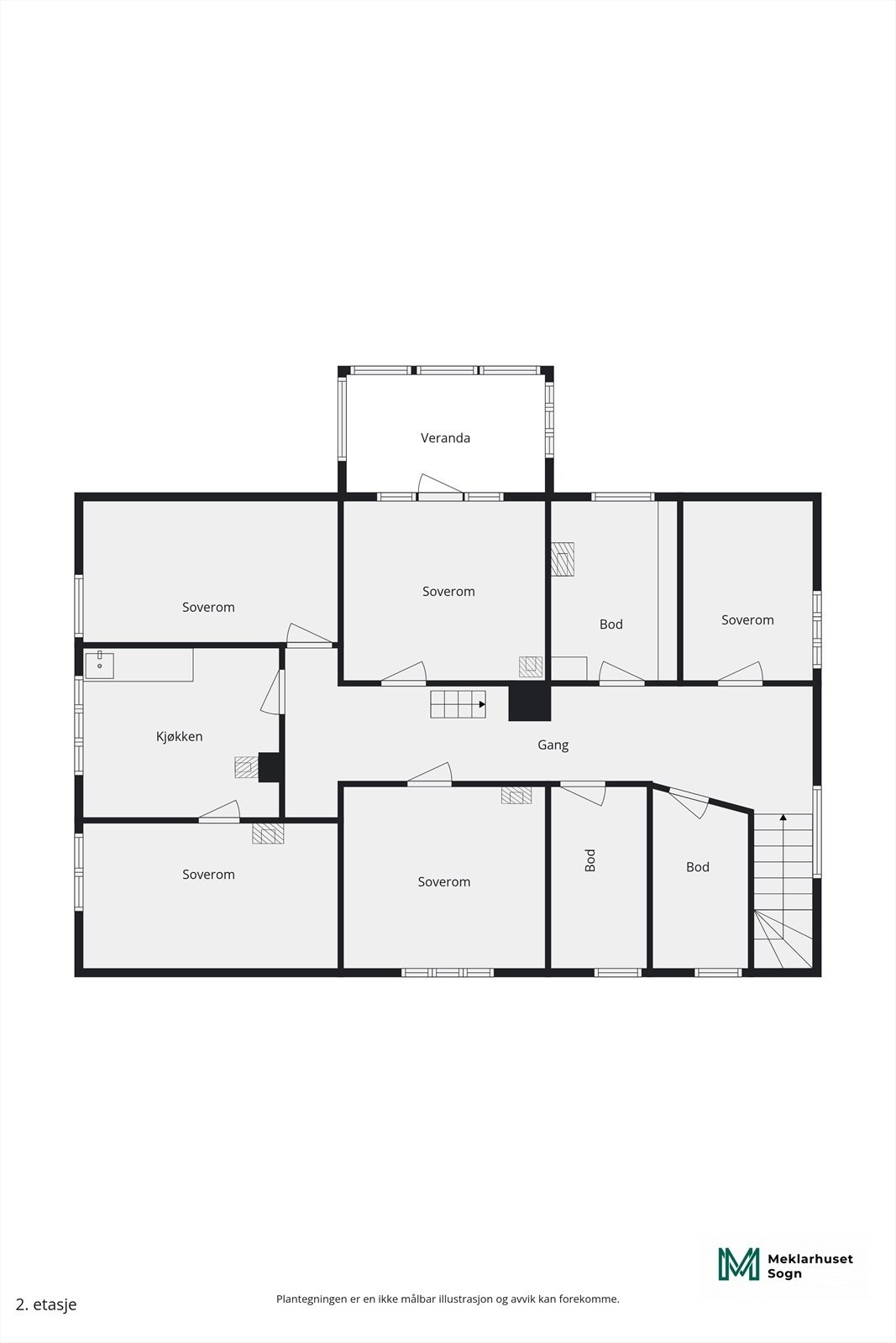 Planteikning 2D Loft Galleribilde