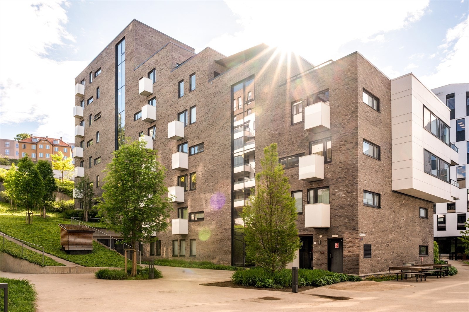 Tilgang til felles takterrasse i blokken. Galleribilde
