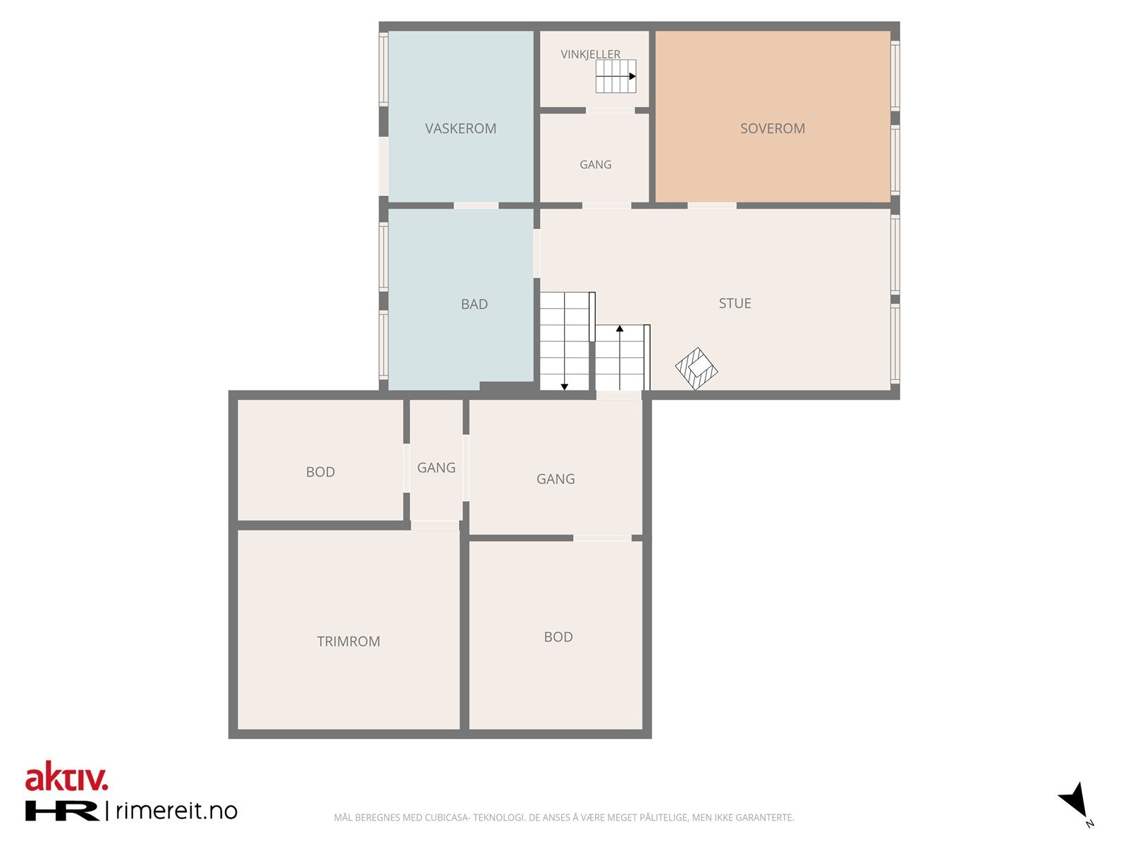 Plantegning nederste plan Galleribilde