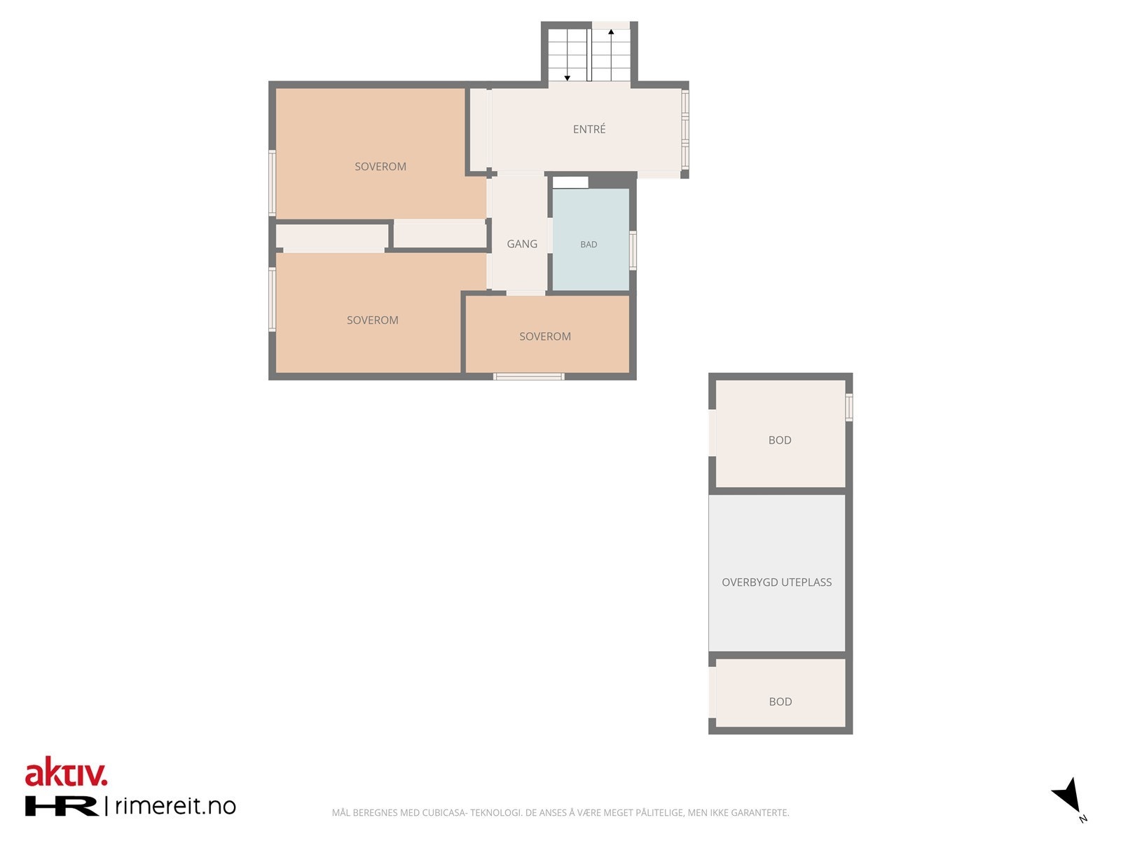 Plantegning mellomplan + carport og boder Galleribilde