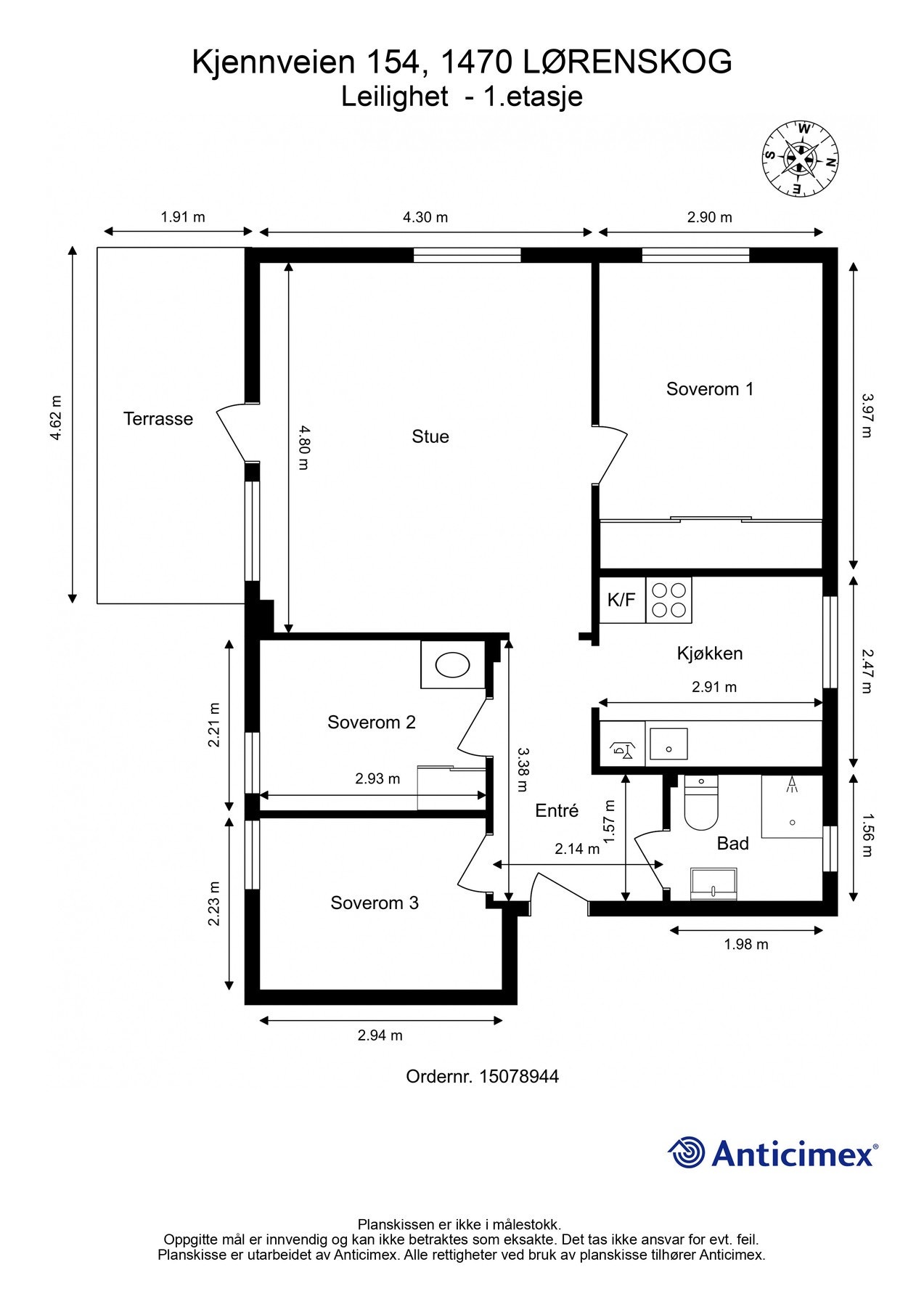 Nå skal vi inn, men først planskisse så du får orientert deg litt før du ser videre. Galleribilde