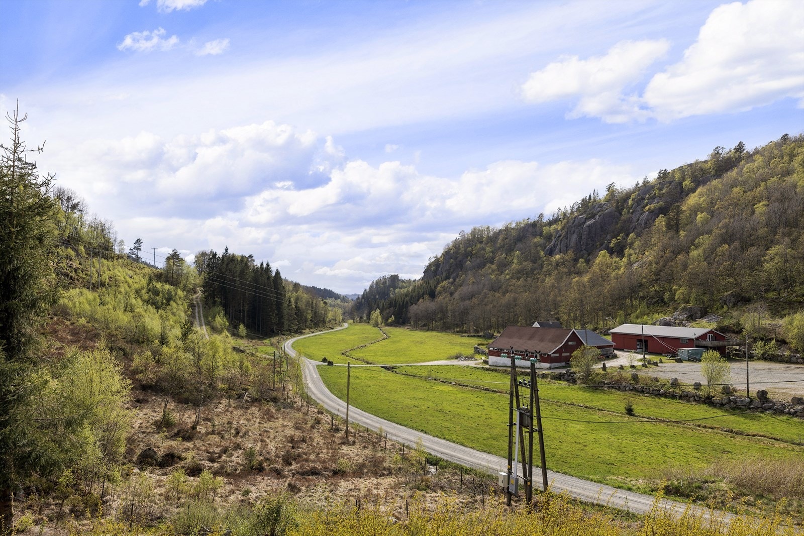 Beliggenheten er landlig, med ca. 10 minutters kjøring til handelsparken på Rom i Lyngdal. Galleribilde