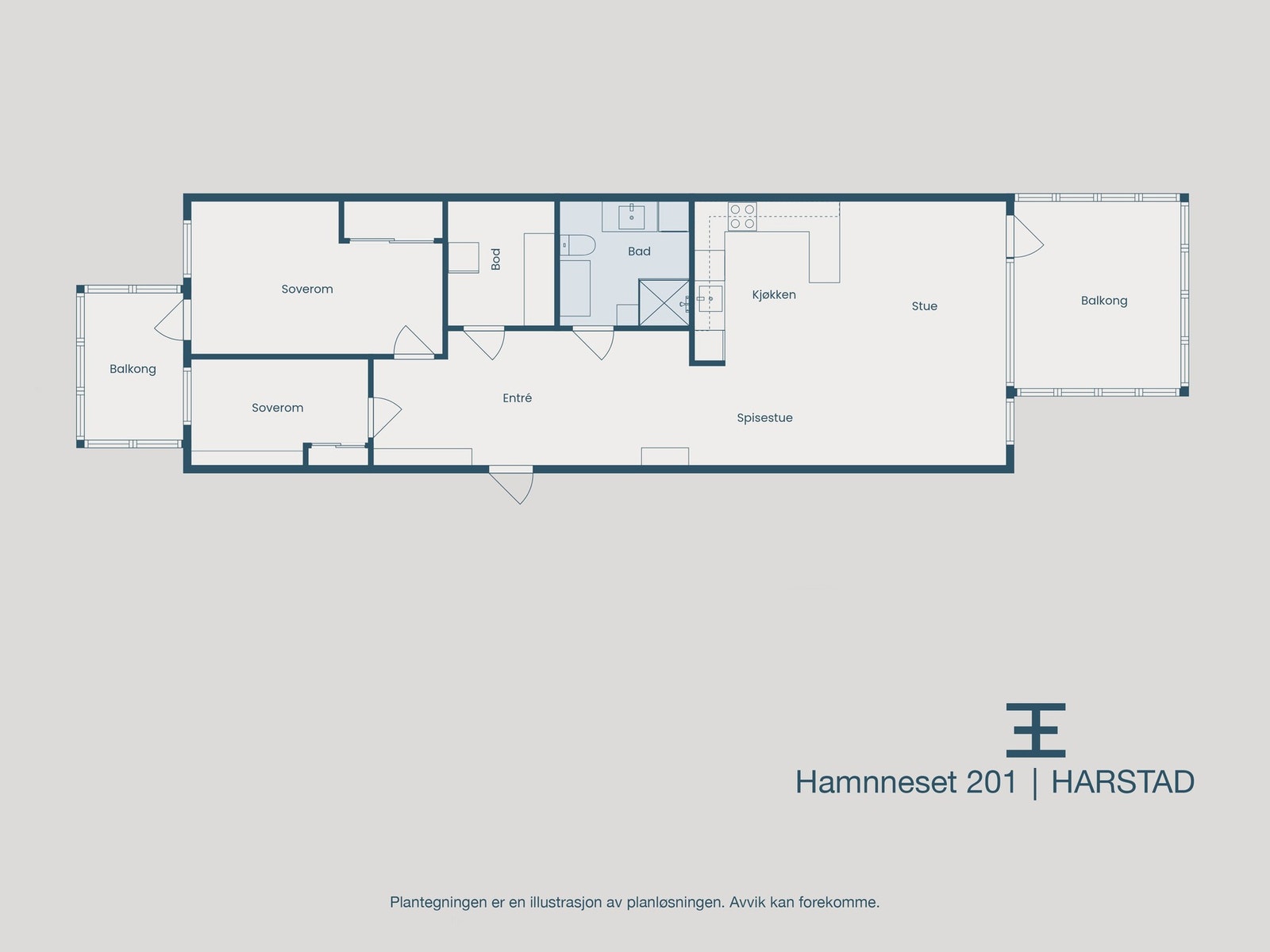 Plantegning leilighet Galleribilde