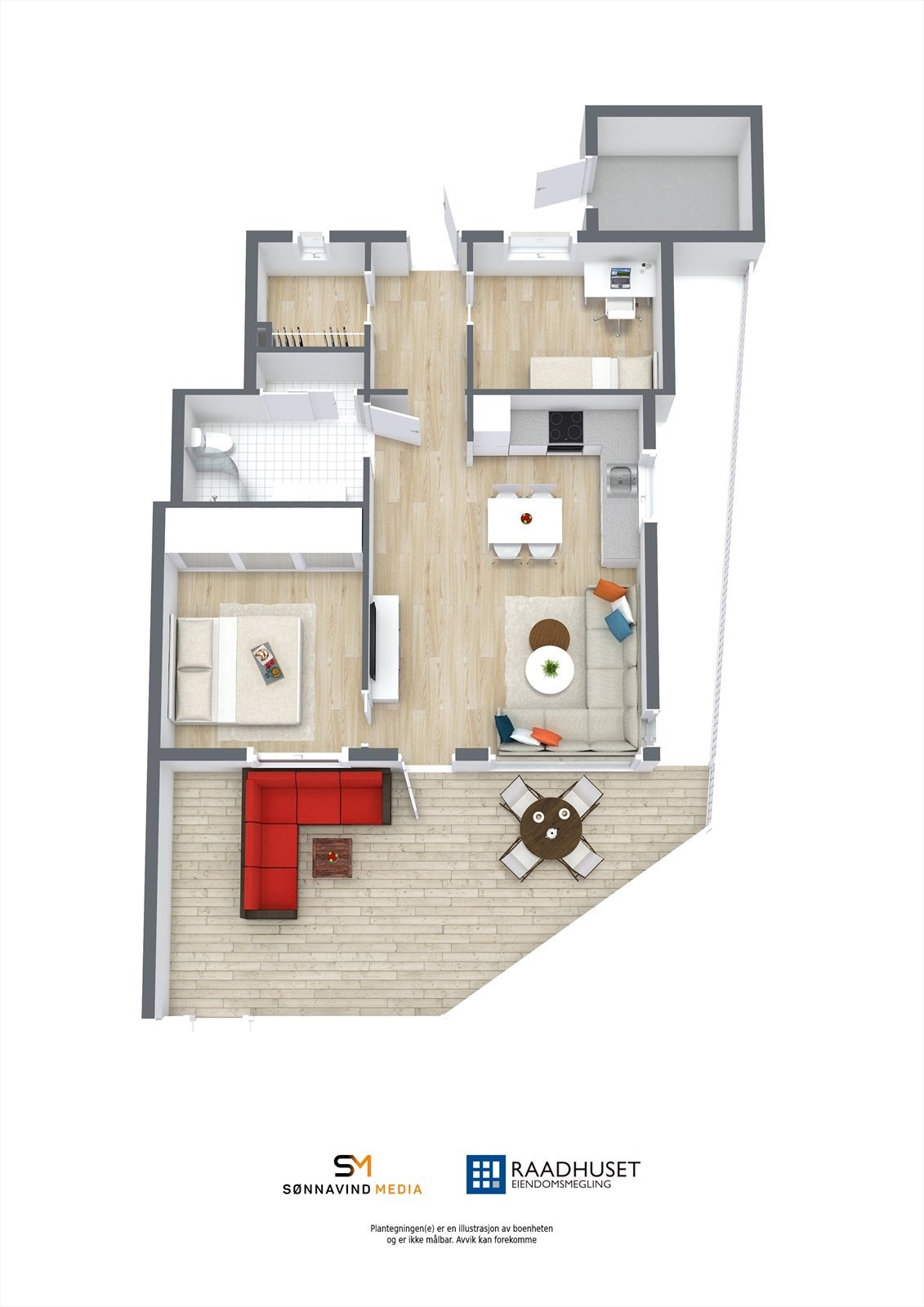 3D Plantegning Galleribilde