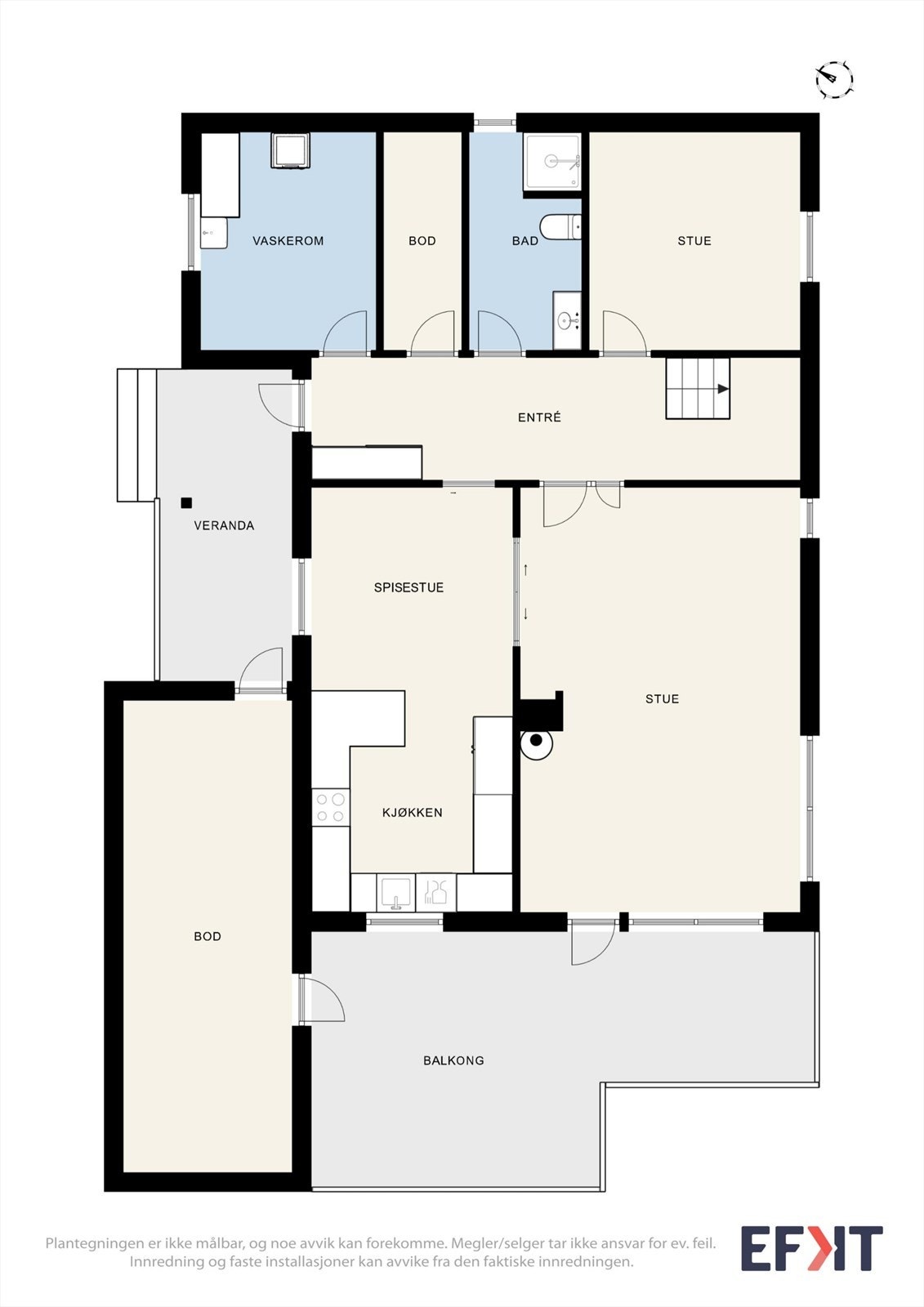 Plantegning hovedetasjen (1.etasje) Galleribilde