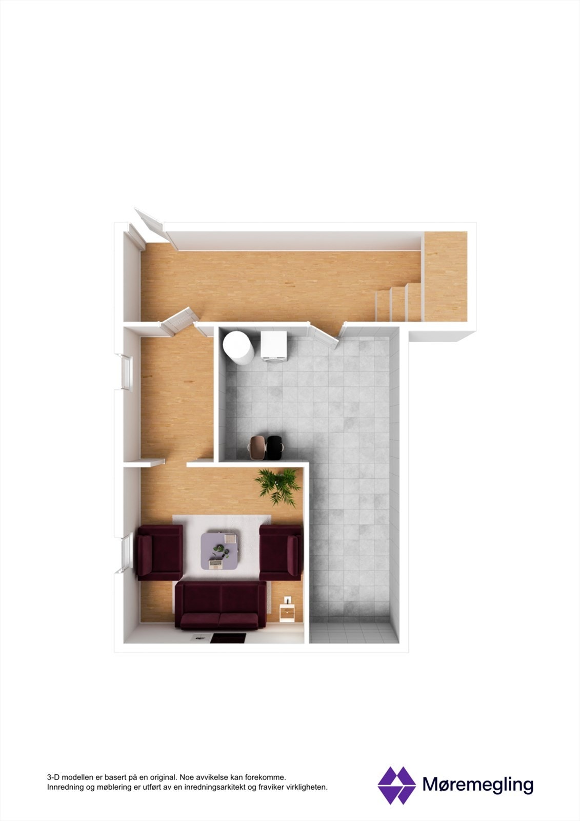 Plantegning kjeller - 3D Galleribilde