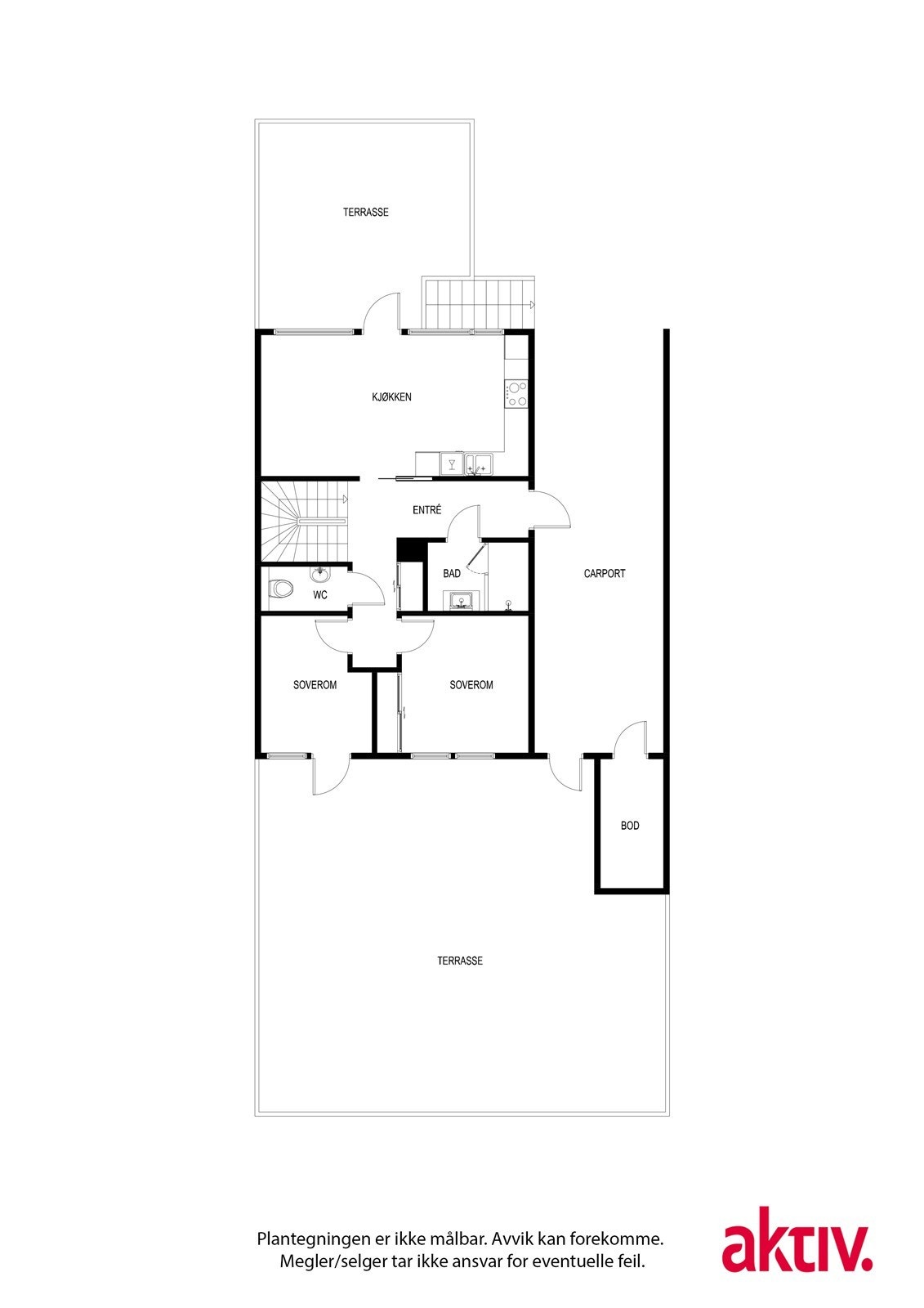 Plantegning 1. etasje Galleribilde