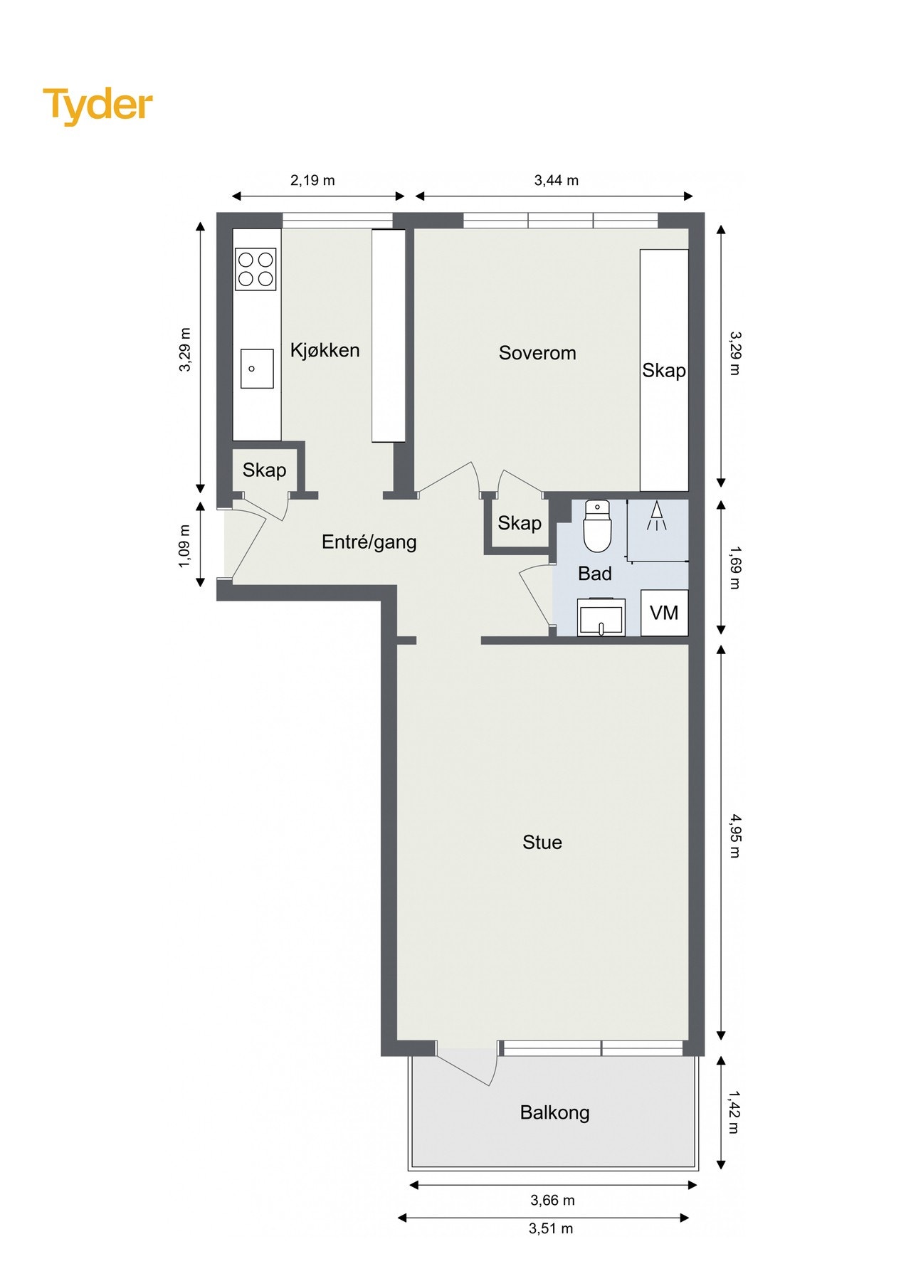 Plantegning 4.etasje Galleribilde