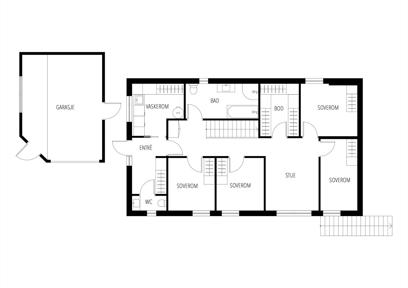 Plantegning 1.etg Galleribilde