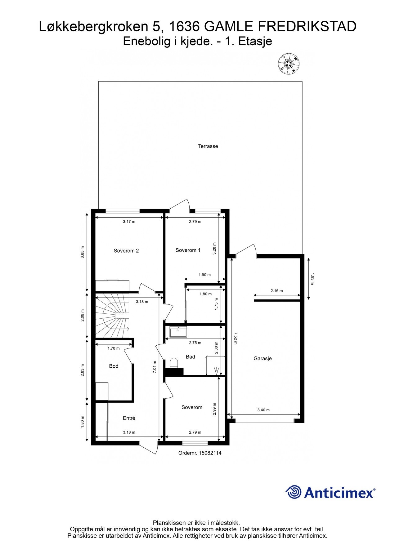 Plantegning 1. etasje Galleribilde