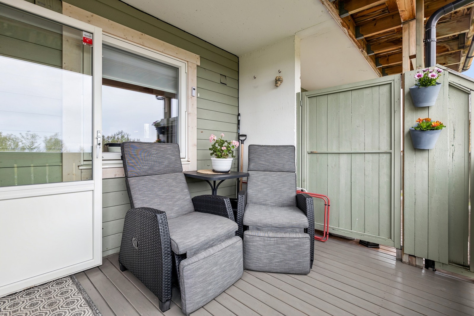 Du får fin plass til sittegruppe på balkong. Galleribilde