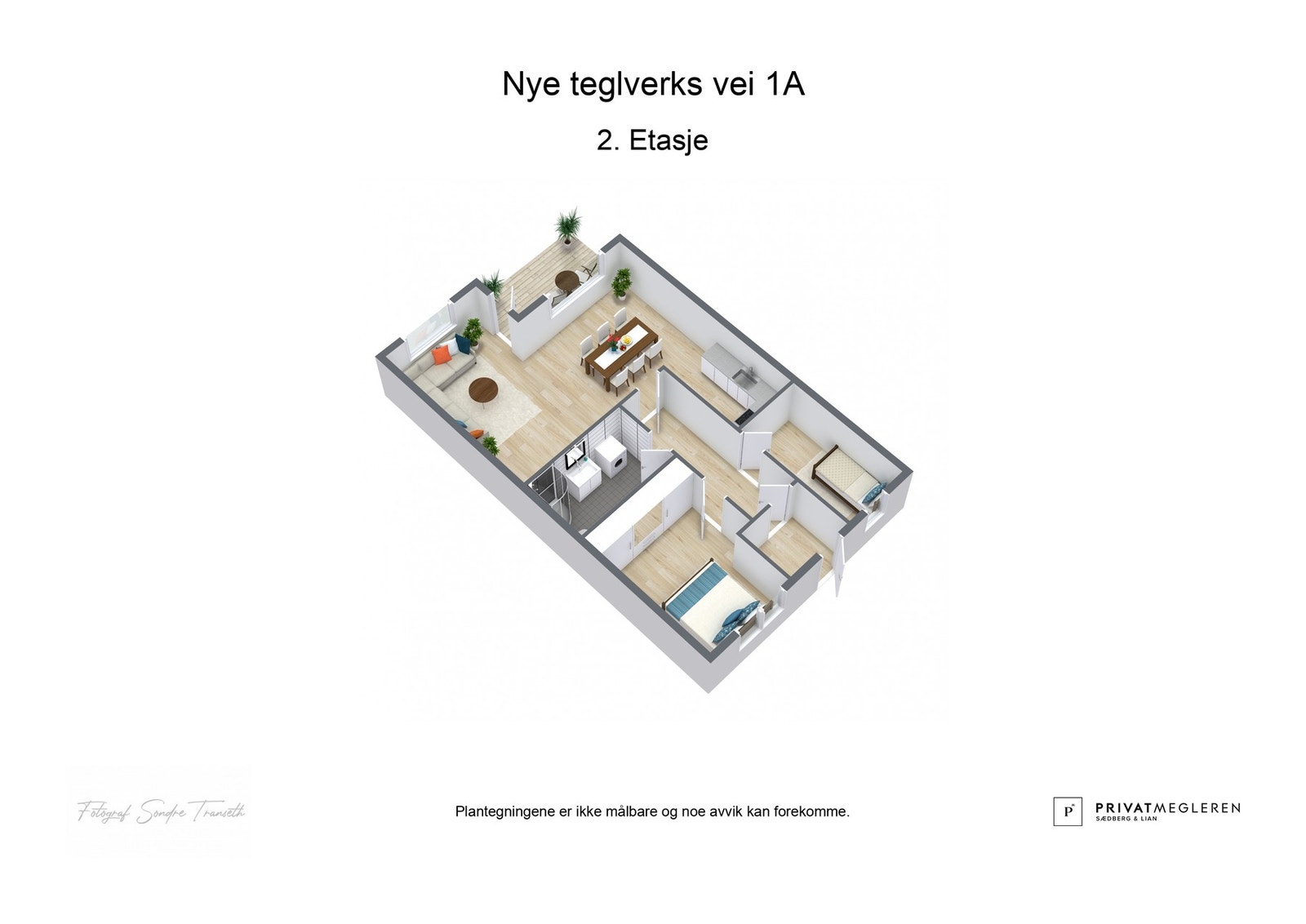- 3D plantegning (ikke målbart) - Galleribilde