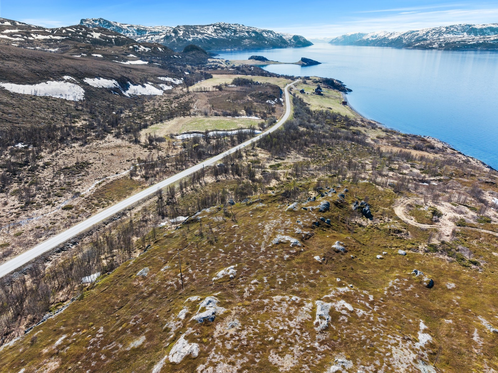 Fra høyden får man et godt overblikk over eiendommens utstrekning. Galleribilde