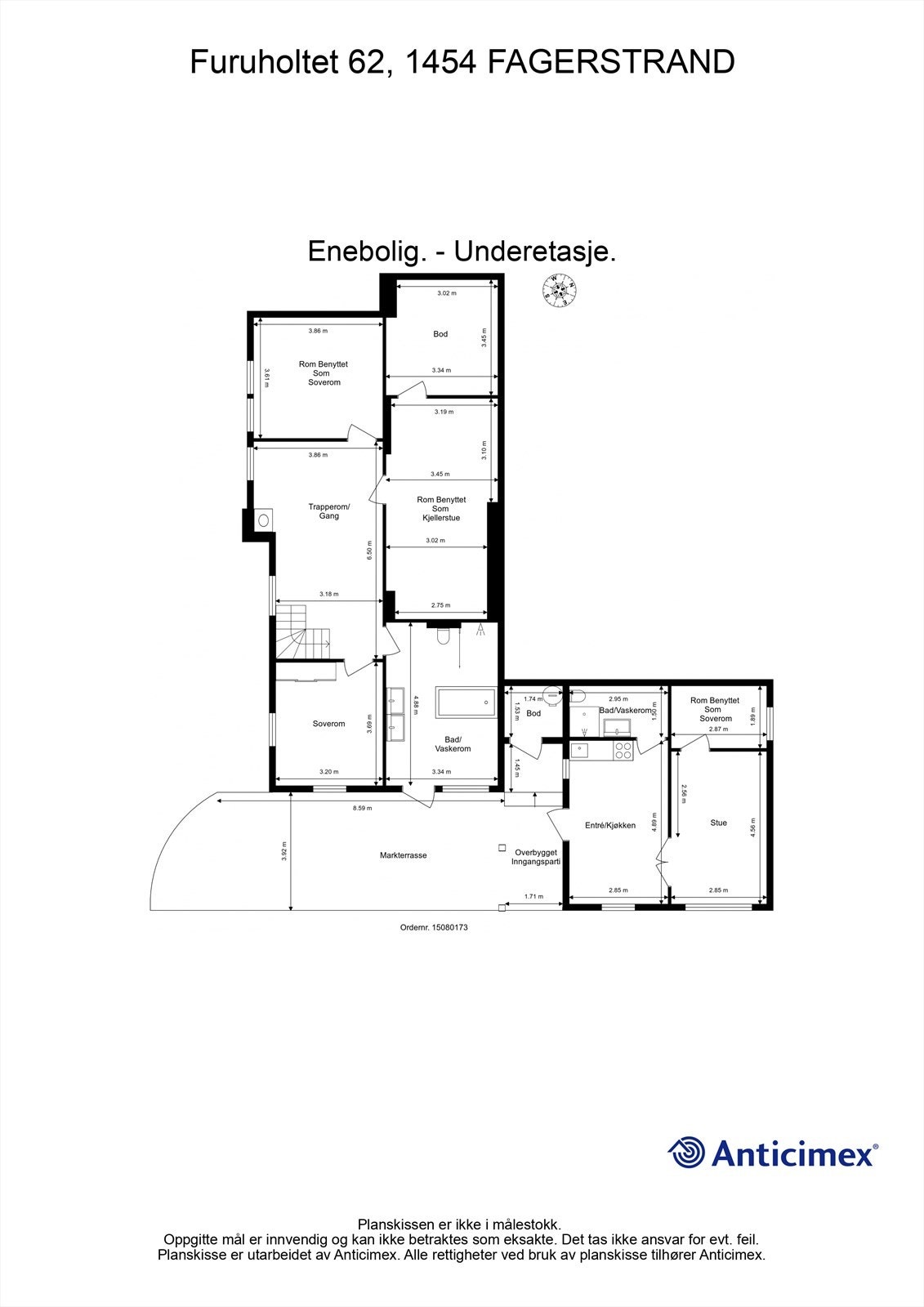Plantegning - underetasje Galleribilde