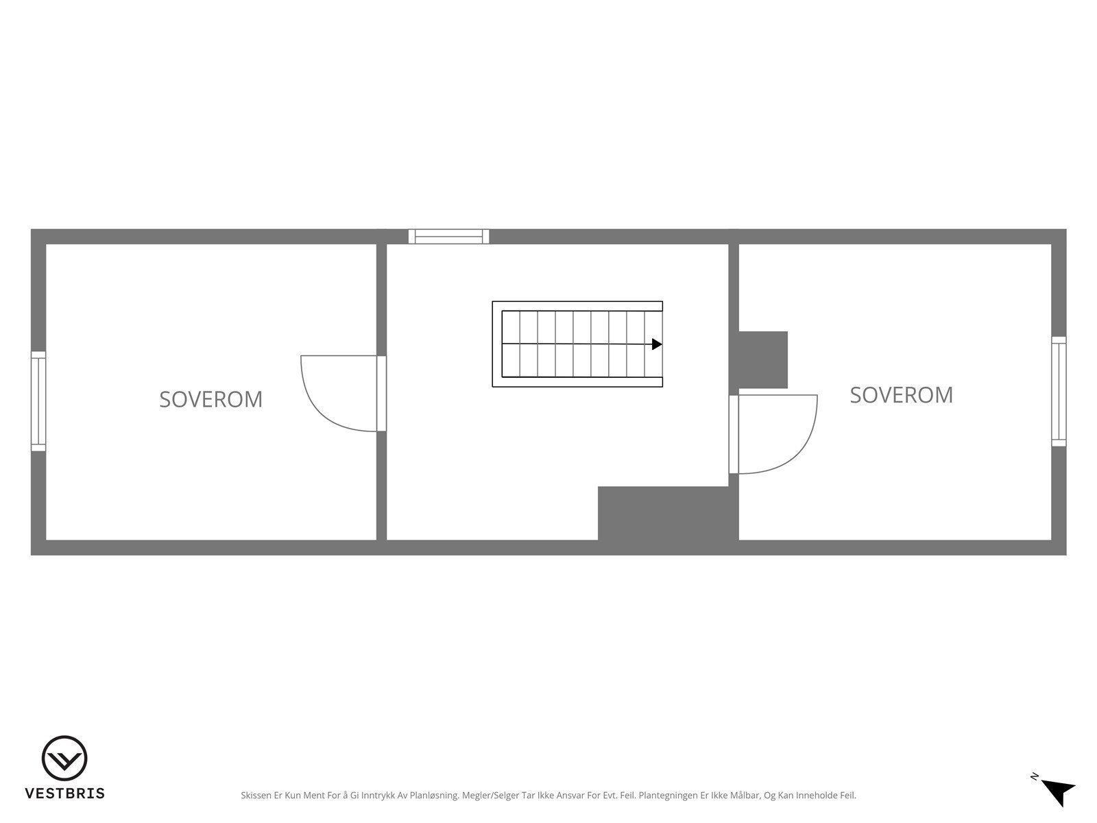 Plantegning loftsetasjen Galleribilde