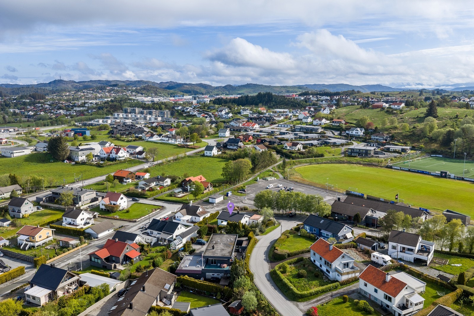 Luftfoto mot øst Galleribilde