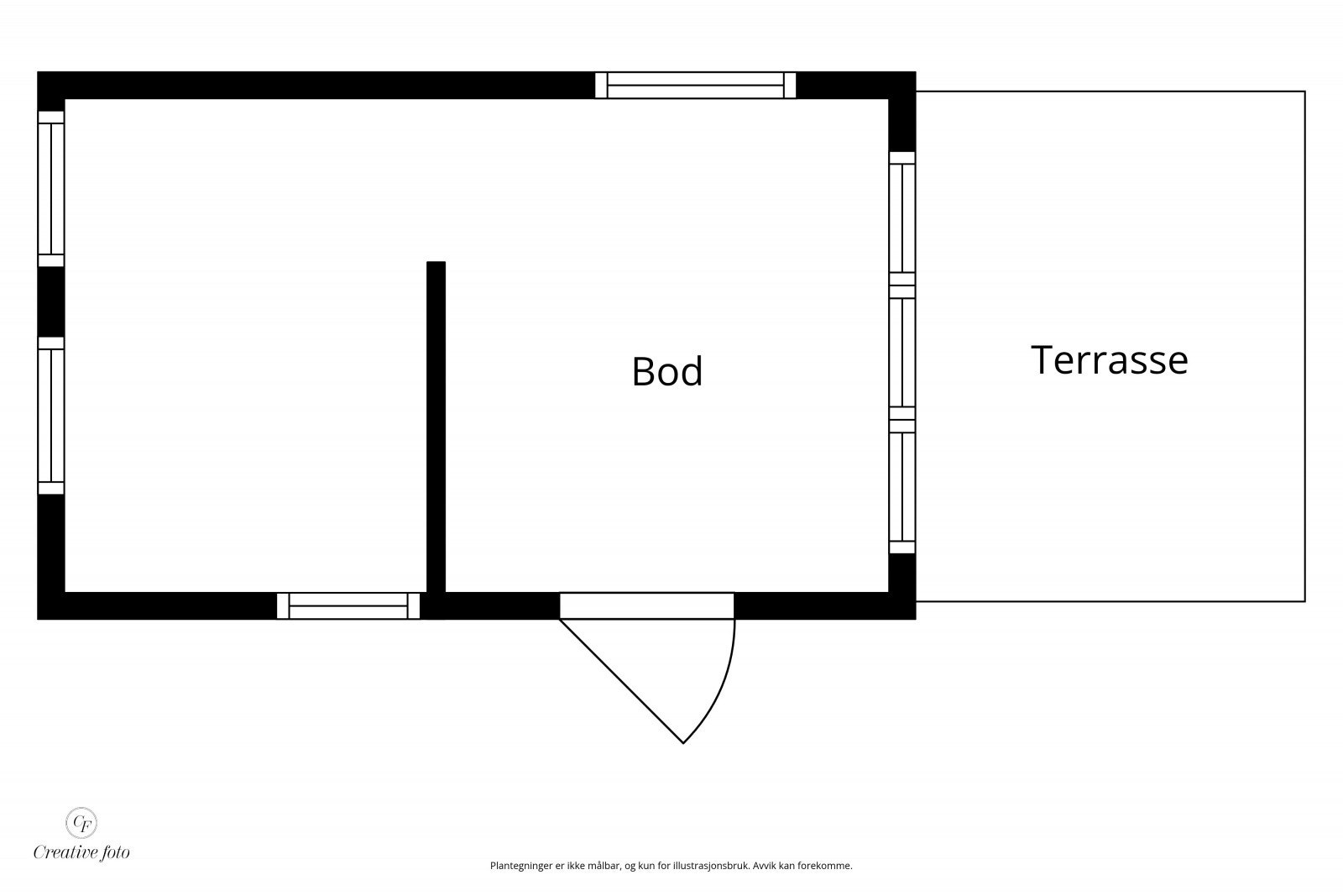 Plantegning bod Galleribilde