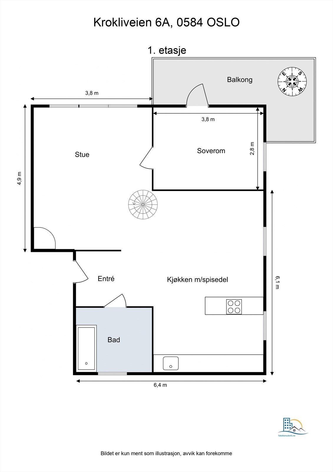 Plantegning 1. etasje Galleribilde