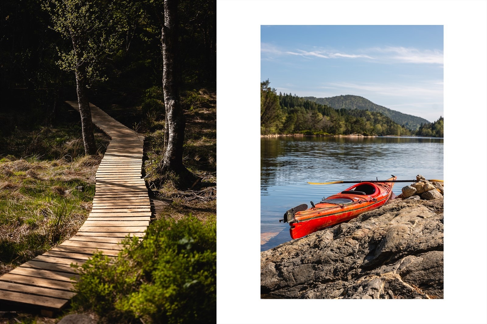 Her er det kort vei til bading og kajakkpadling om sommeren og skøyting om vinteren. Galleribilde