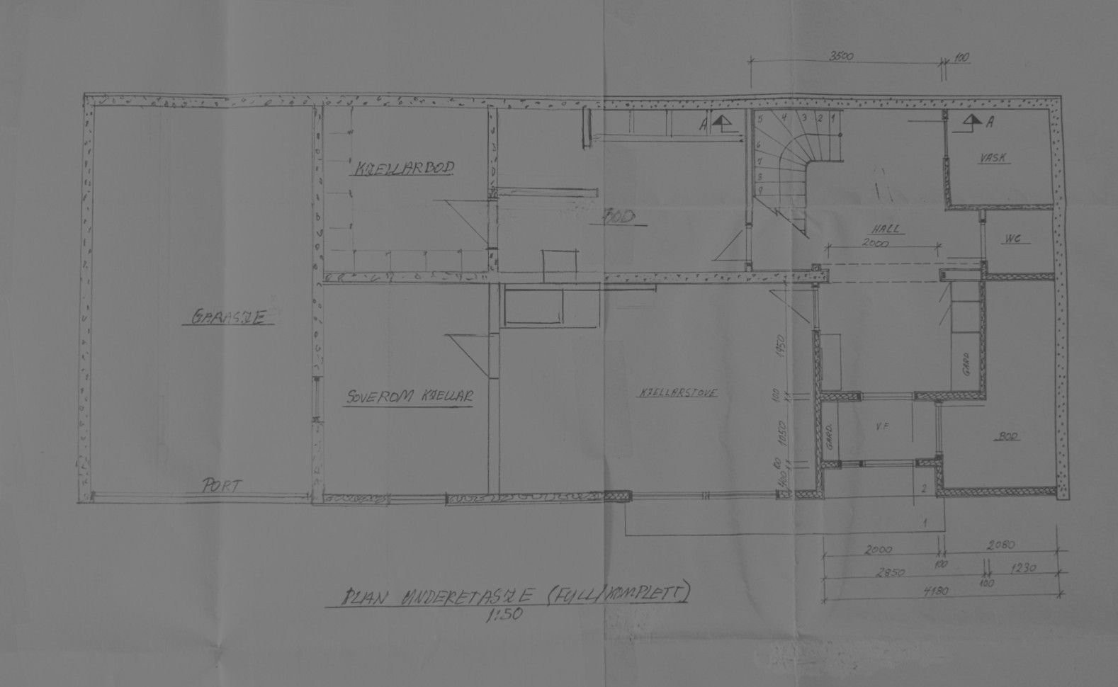 Plan Underetasje Galleribilde