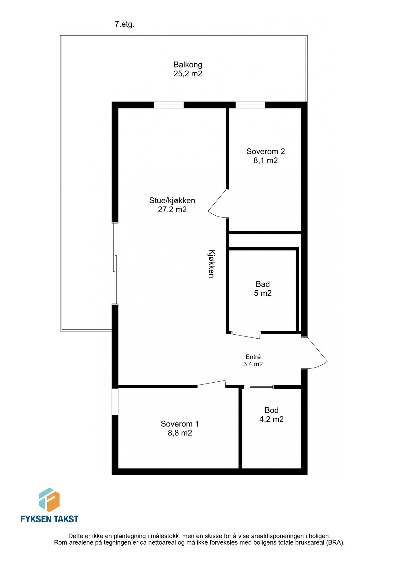 Ta en titt på planskissen og gjør deg kjent med romfordelingen! Skulle ikke oppsatt visningstidspunkt passe? Ta kontakt på 941 60 434, så finner vi en løsning. Galleribilde