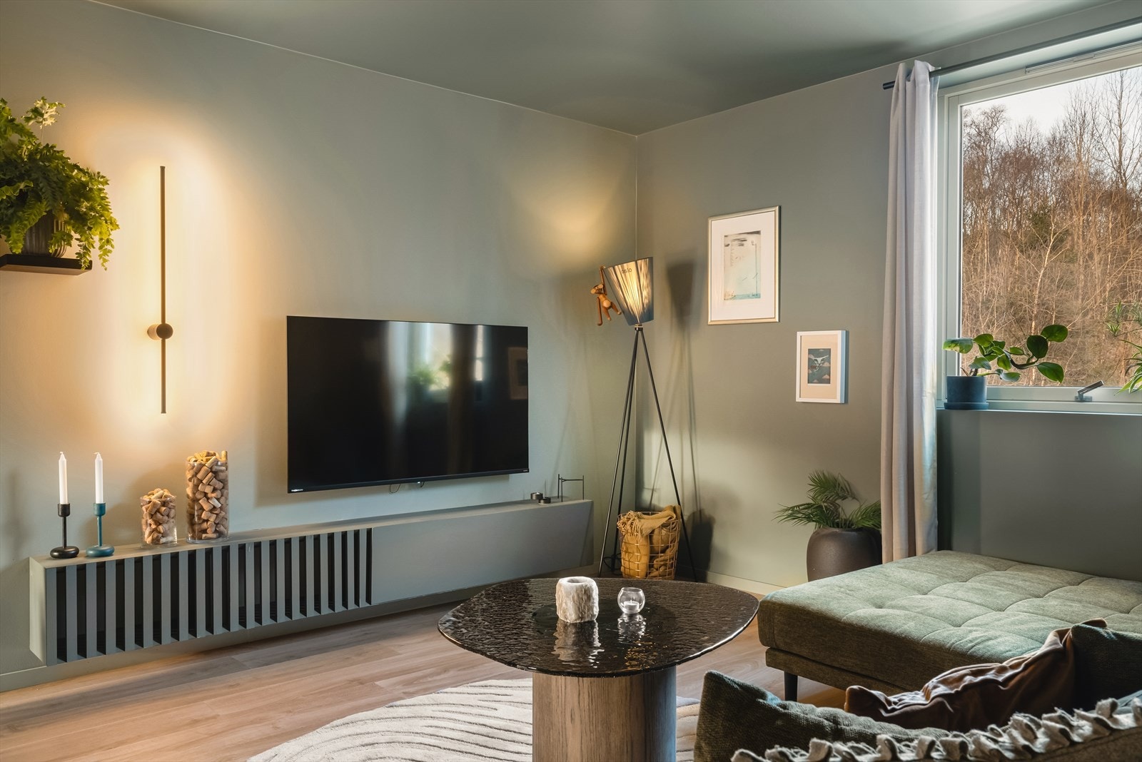 God plass til innredning av TV-stue Galleribilde