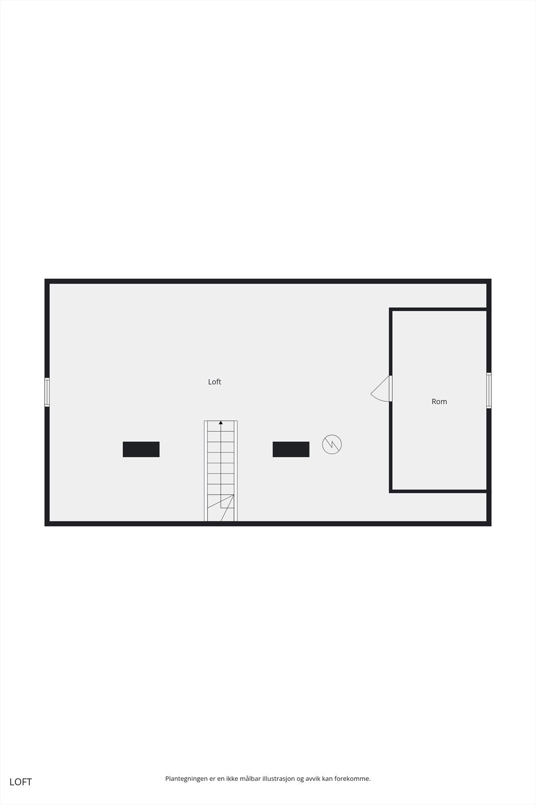 Plantegning loft Galleribilde