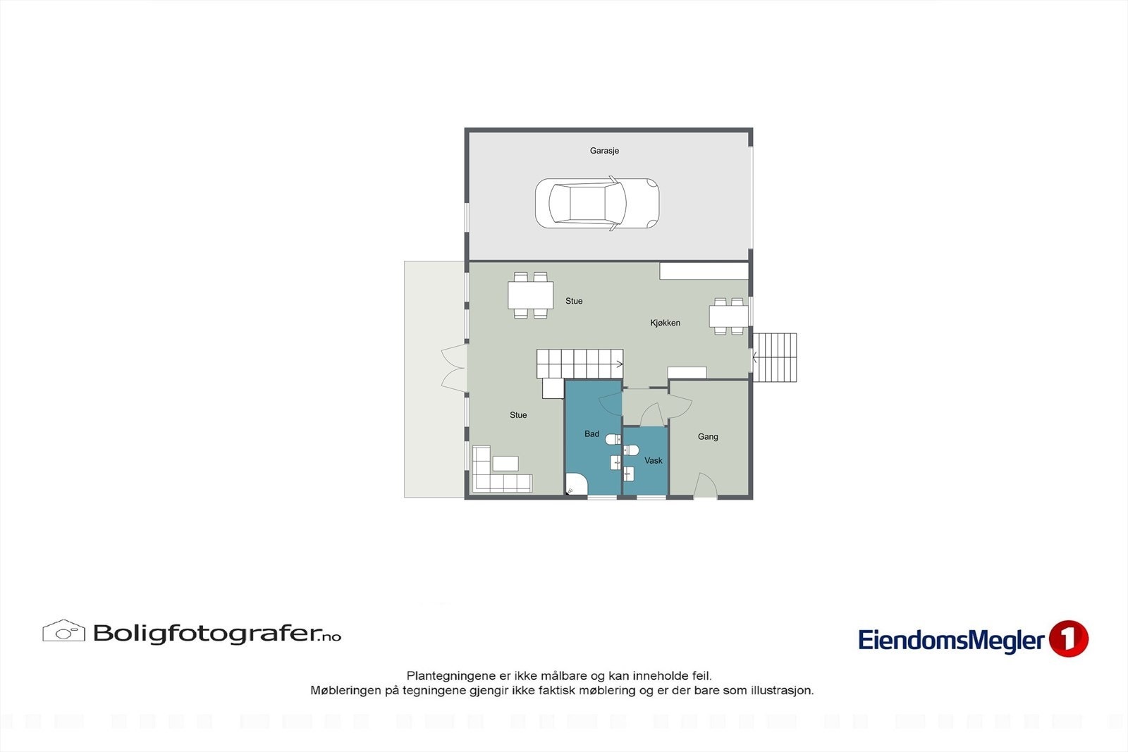 Plantegning 1. etasje Galleribilde