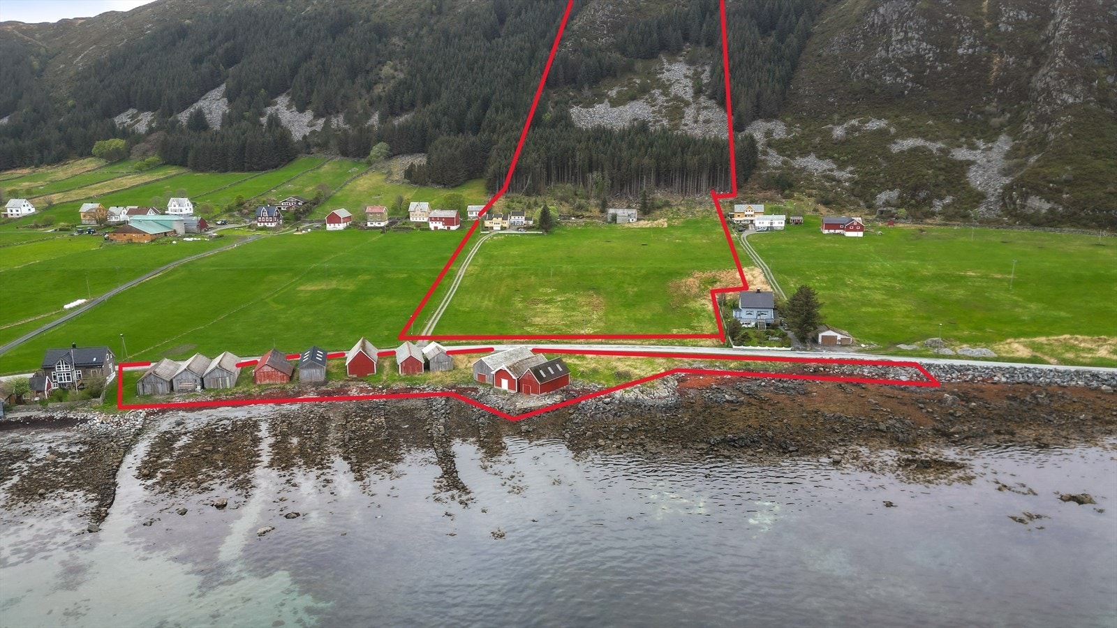 Velkomen til Rundavegen 101 (Eigedom innrammet i rødt. Ca mål) Galleribilde