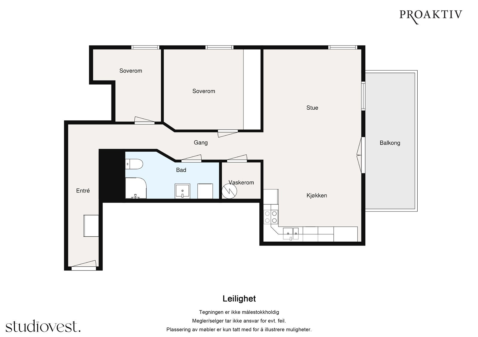 Plantegning leilighet. Galleribilde
