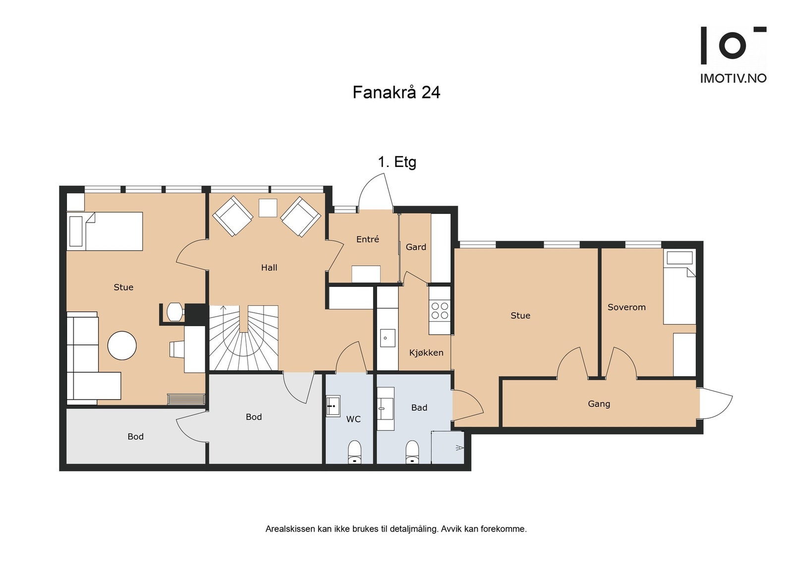 Plantegning første etasje. Galleribilde
