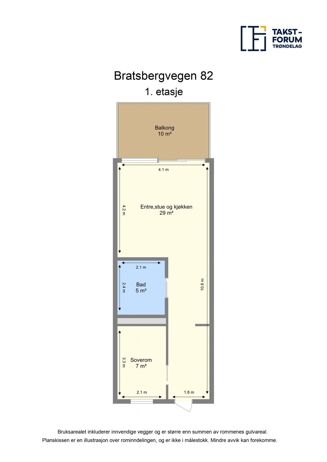 Planskisse Bratsbergvegen 82. Galleribilde