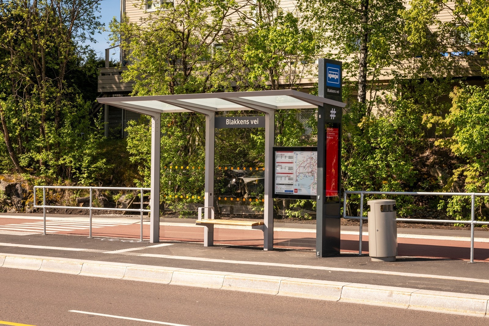 Gangavstand til den nye bussholdeplassen. Galleribilde