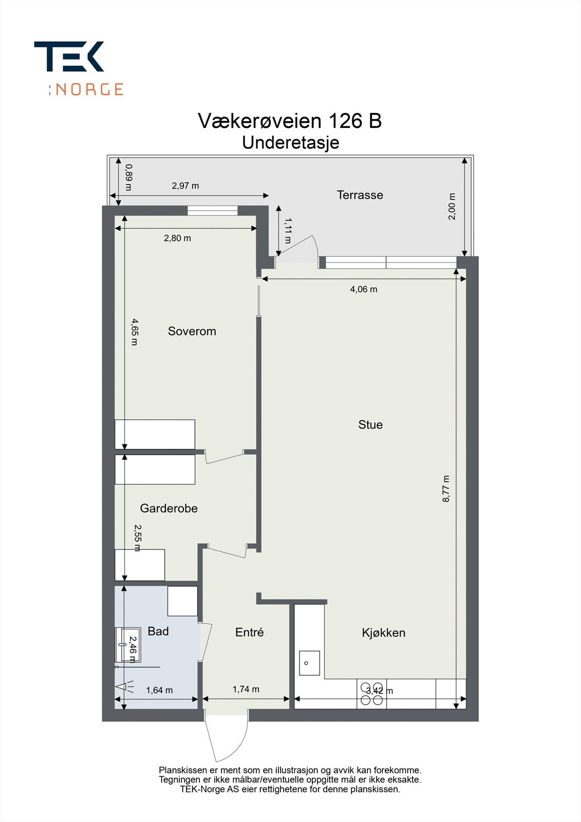 Plantegning -1.etg Galleribilde