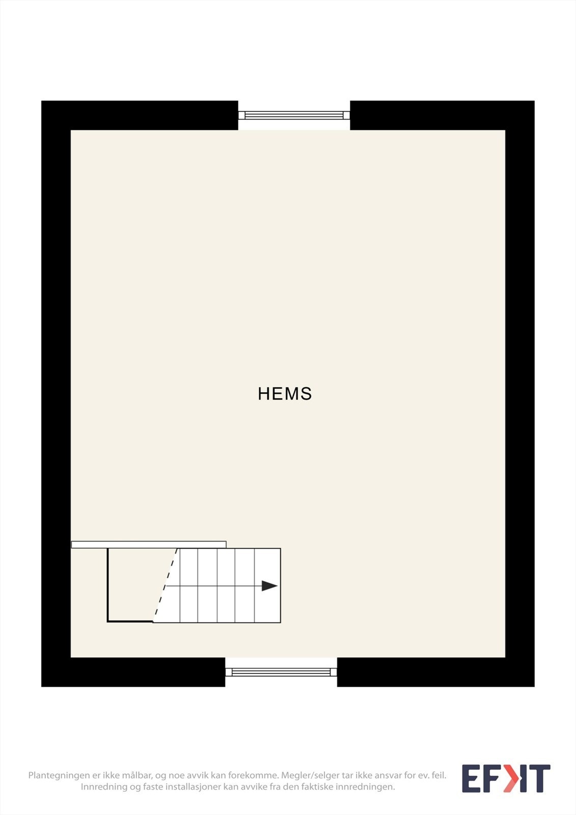 Plantegning av hems på stabbur. Galleribilde