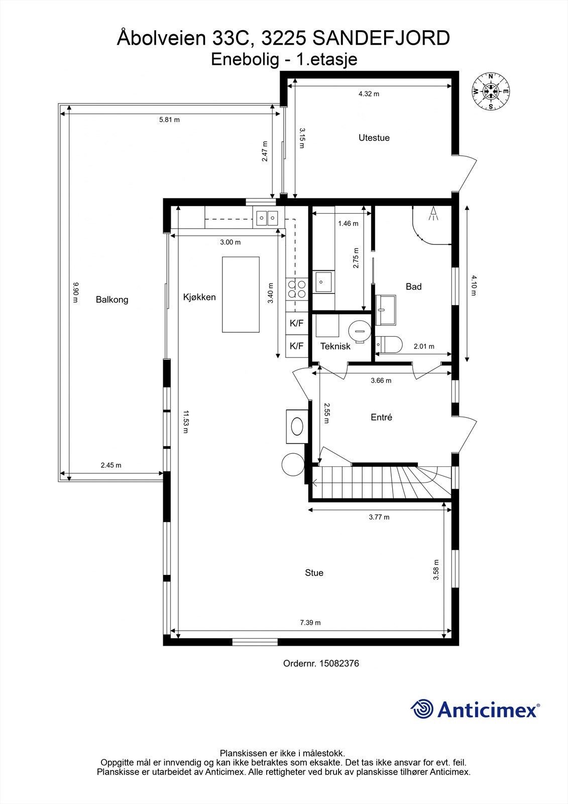 Plantegning 1.etasje Galleribilde